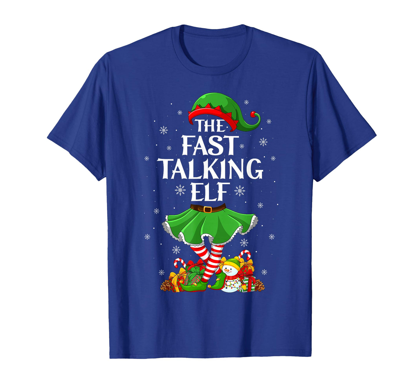 Fast Talking Elf Christmas Family Elf Squad Xmas Girls Women T-Shirt
