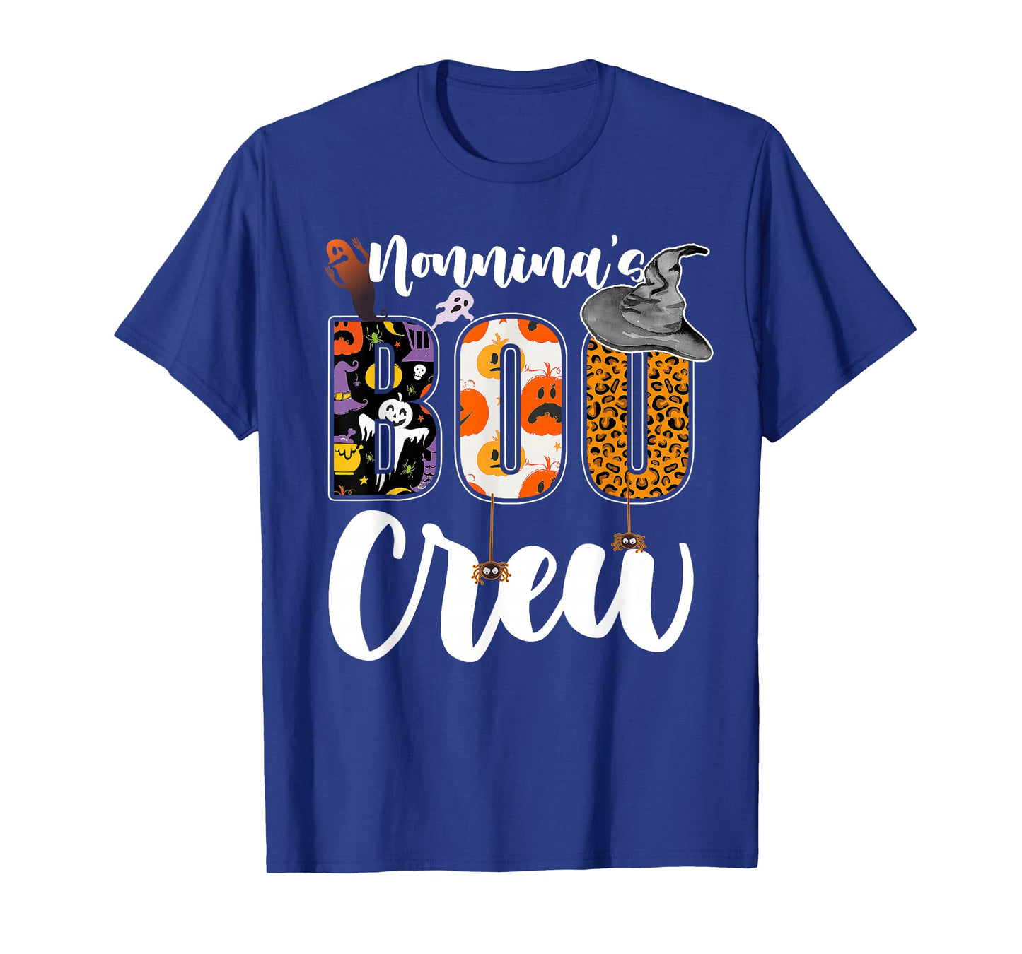Nonnina's Boo Crew Halloween Grandma Grandkids Matching T-Shirt