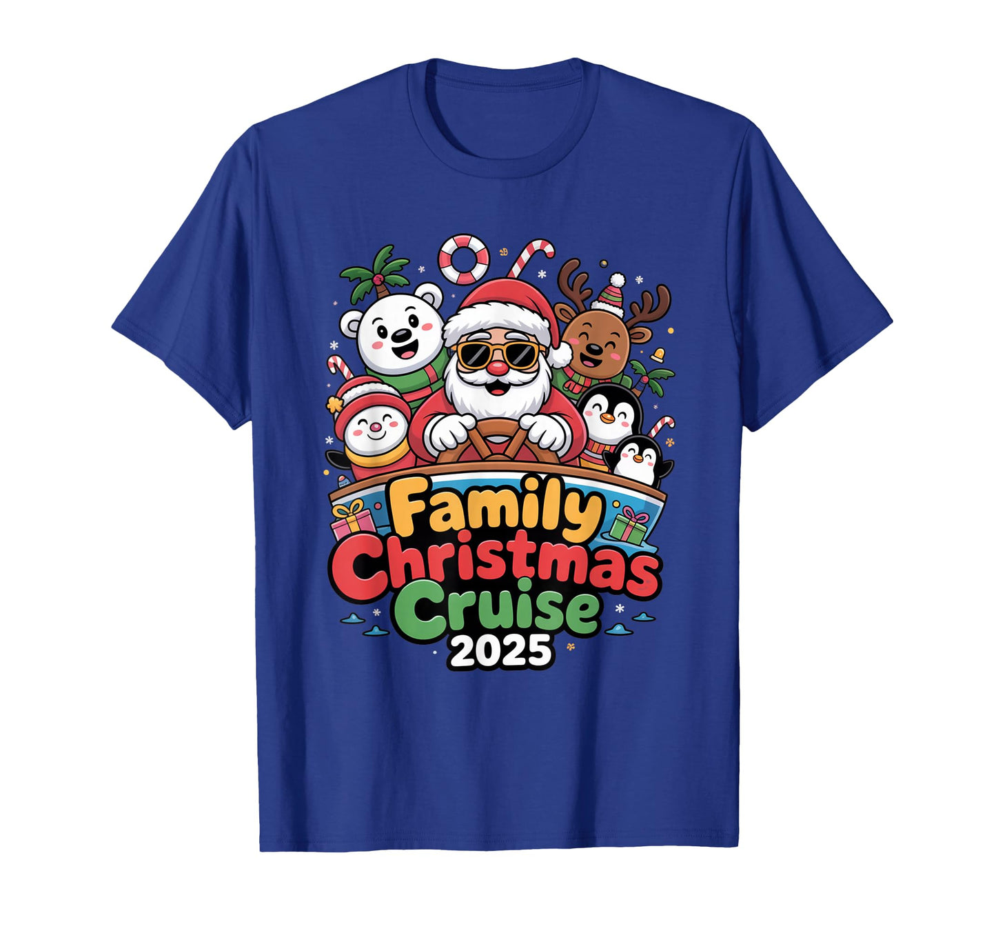 Family Christmas Cruise 2025 Santa Xmas Family Matching Crew T-Shirt