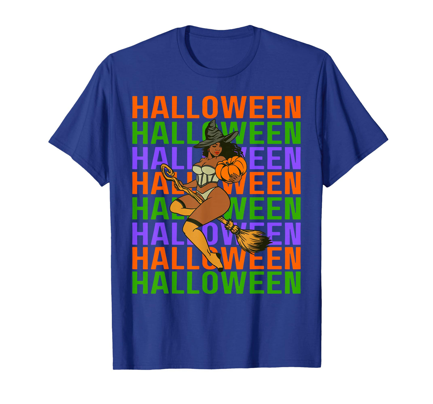 Funny Melanin Halloween Black Girl Magic Scary Blood Costume T-Shirt