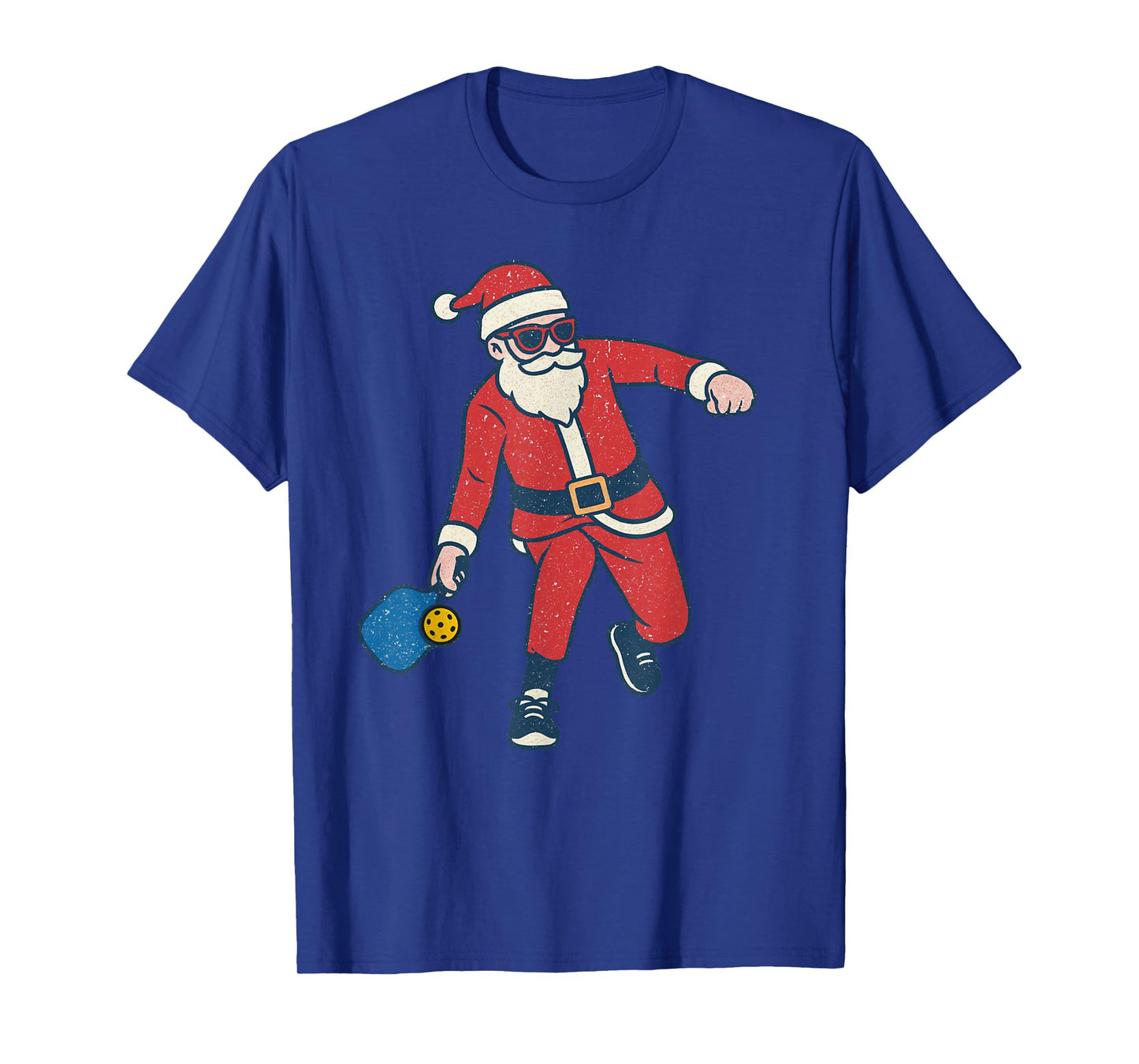 Santa Playing Pickleball Christmas Vintage Funny Xmas T-Shirt