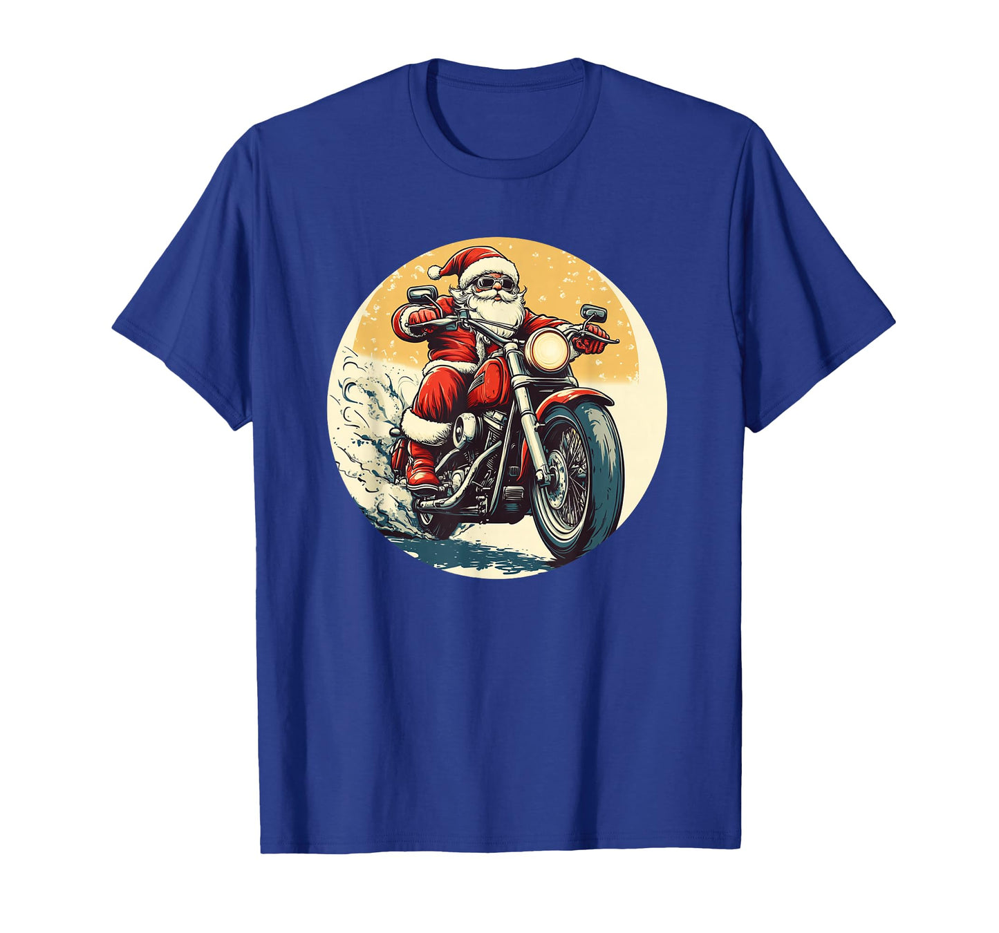 Santa Claus on a Bike for Festive Motorheads T-Shirt