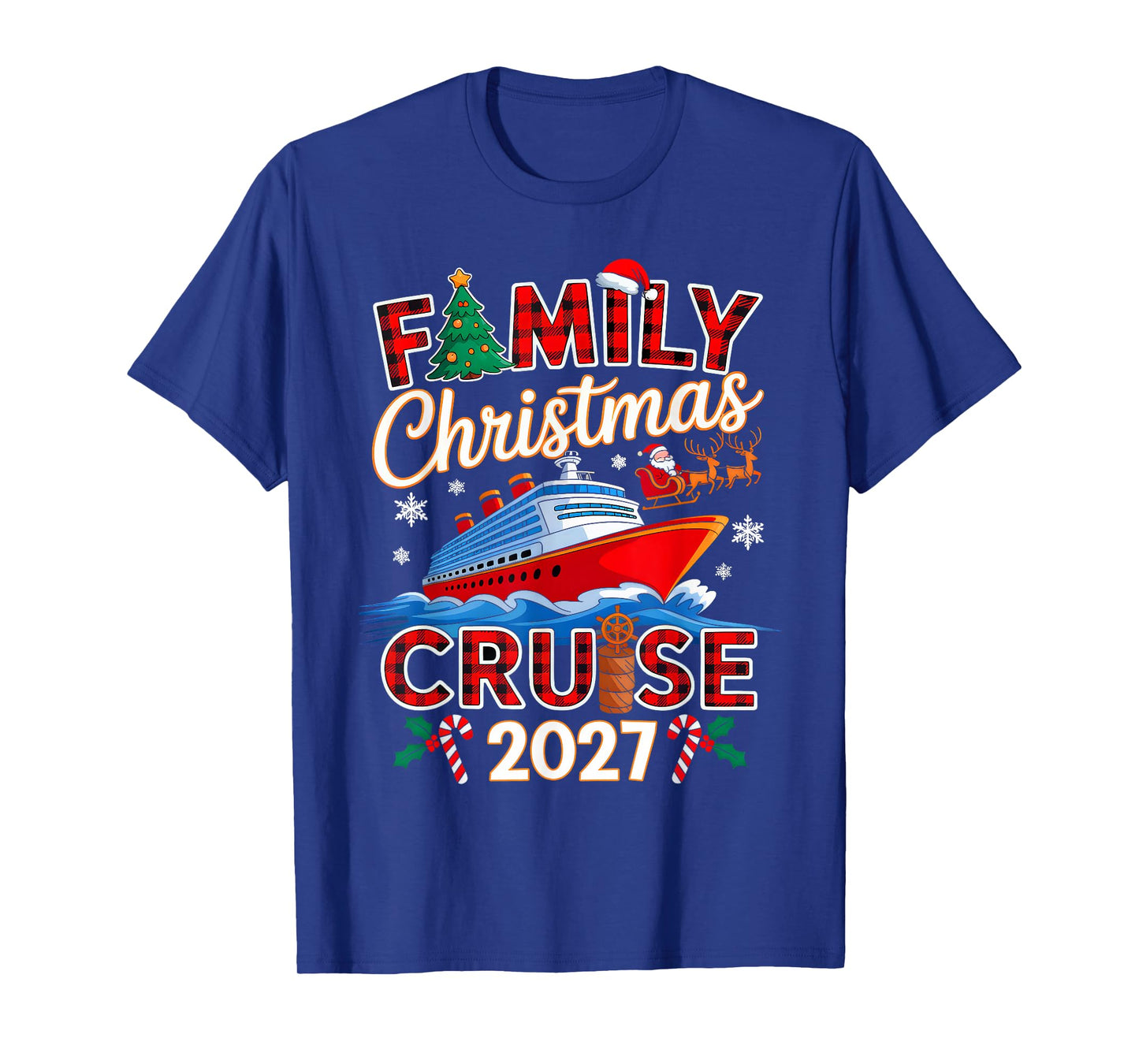 Family Christmas Cruise 2027 Matching Family Cruise Holiday T-Shirt