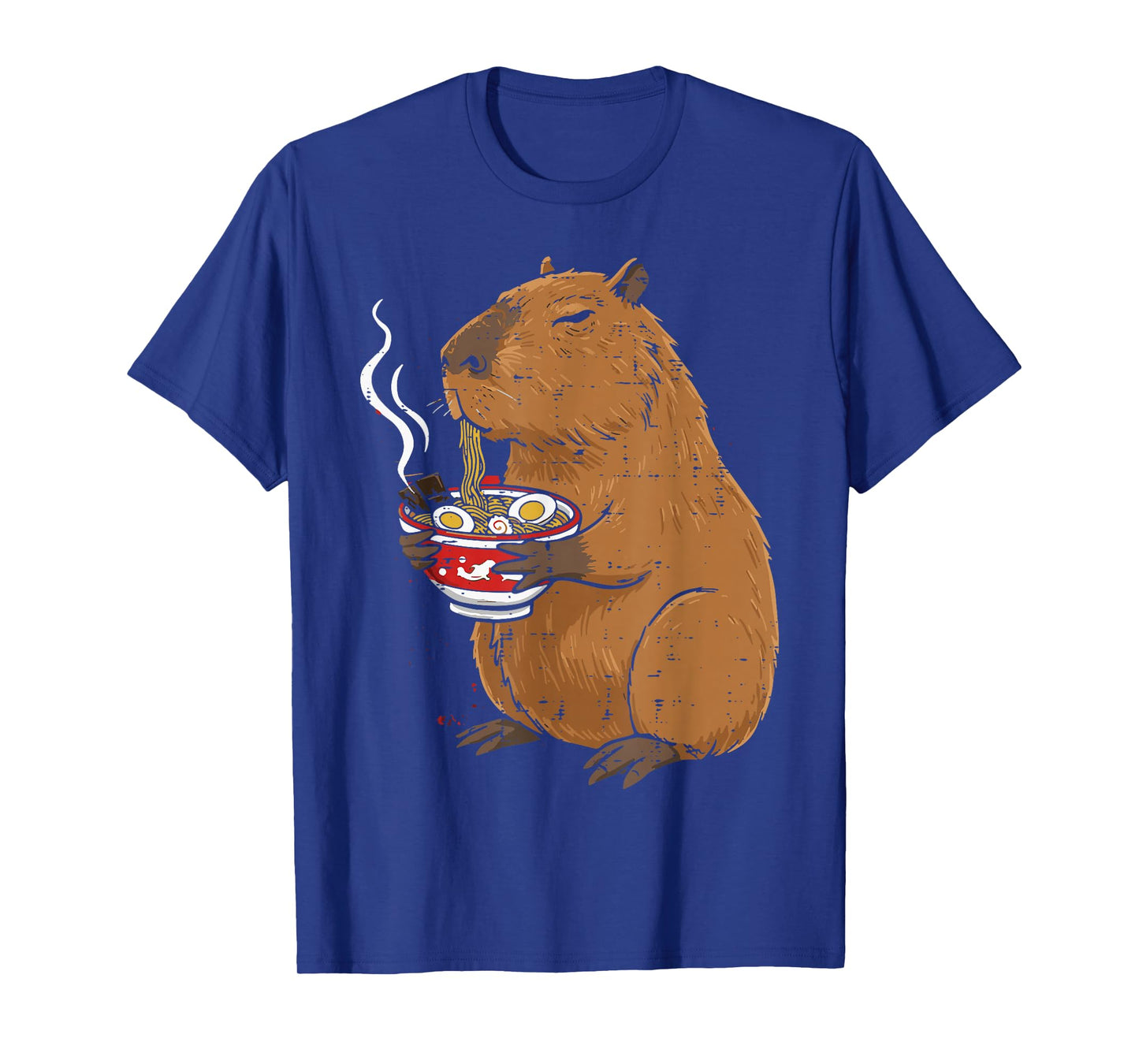 Capybara Eating Ramen Funny Japanese Food Men Women Kids T-Shirt