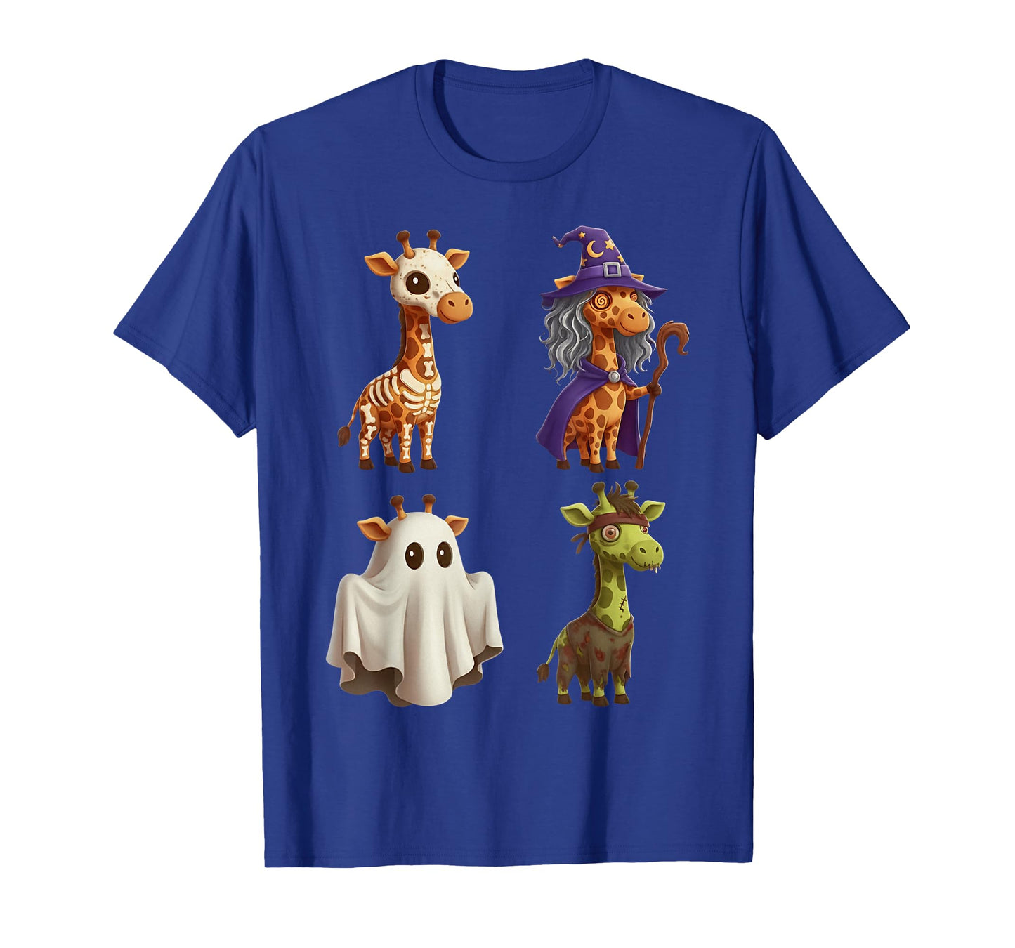 Giraffe Boo Zombie Witch Halloween Costume Women T-Shirt