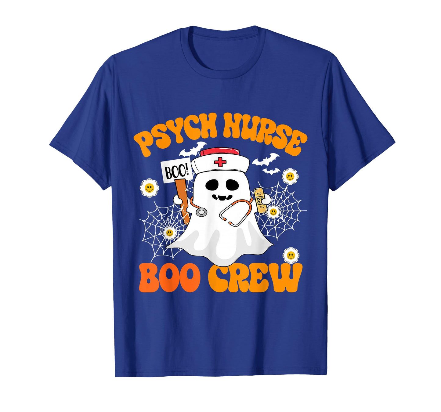 Cute Psych Nurse Boo Crew Funny Shirt Ghost Halloween T-Shirt