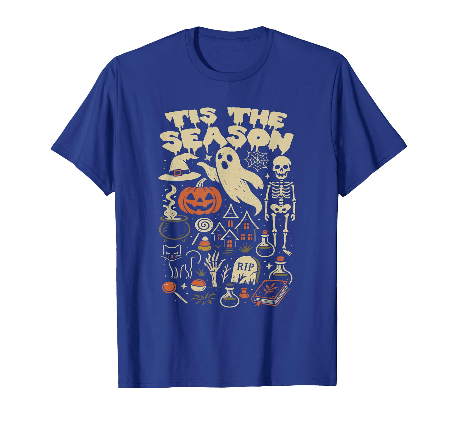 Retro Halloween Tis The Season Vintage Spooky Aesthetic T-Shirt