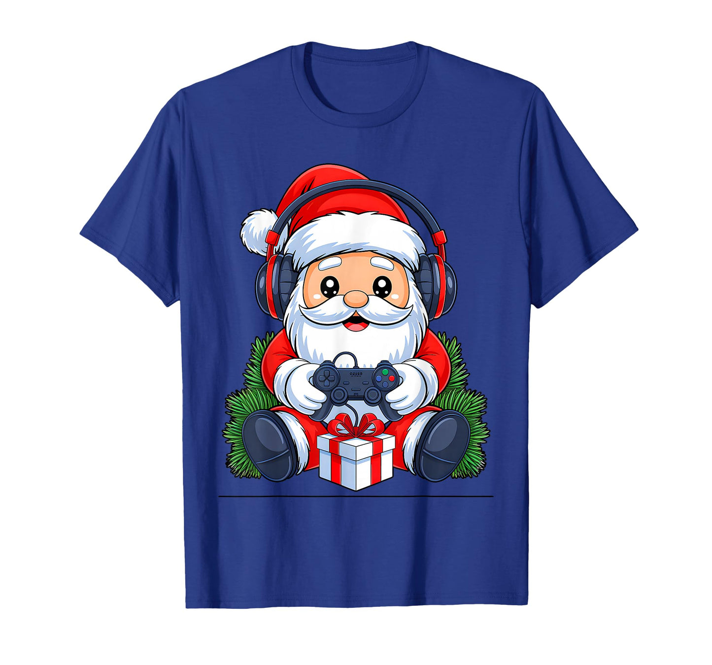 Funny Christmas Gamer Santa Xmas Vibes Gaming Men Boys Kids T-Shirt