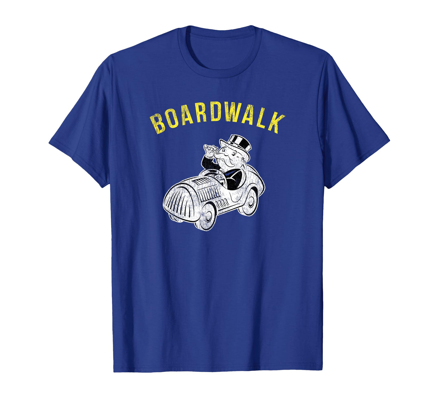 Monopoly Mr. Monopoly Boardwalk Car Ride Gaming Distressed T-Shirt