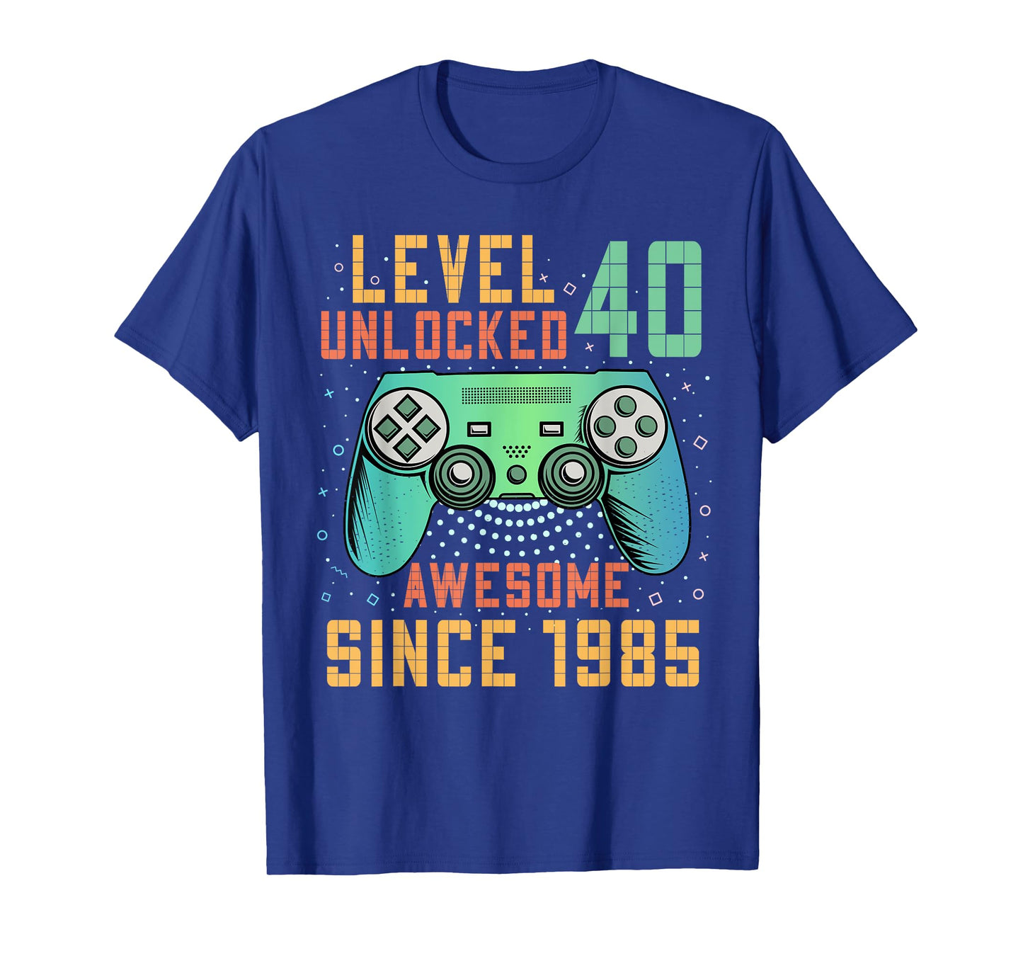 Level 40 Unlocked 40th Birthday 40 Year Old Man Gifts Gaming T-Shirt
