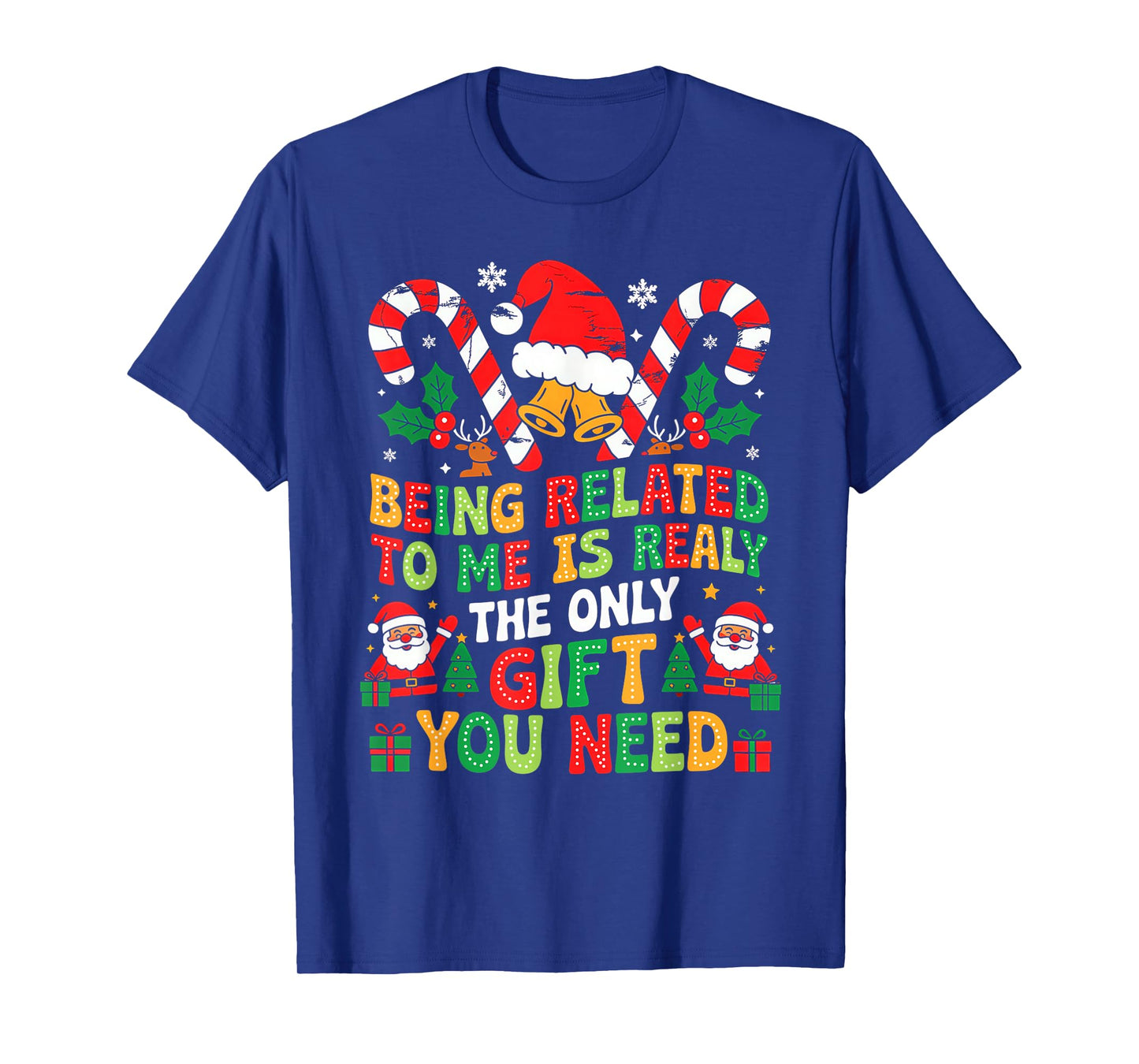 Groovy Being Related to Me Funny Christmas Family Xmas Vibes T-Shirt
