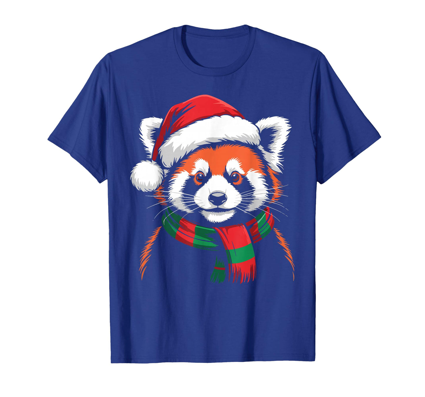 Red Panda Xmas Santa Hat Scarf Christmas Costume T-Shirt