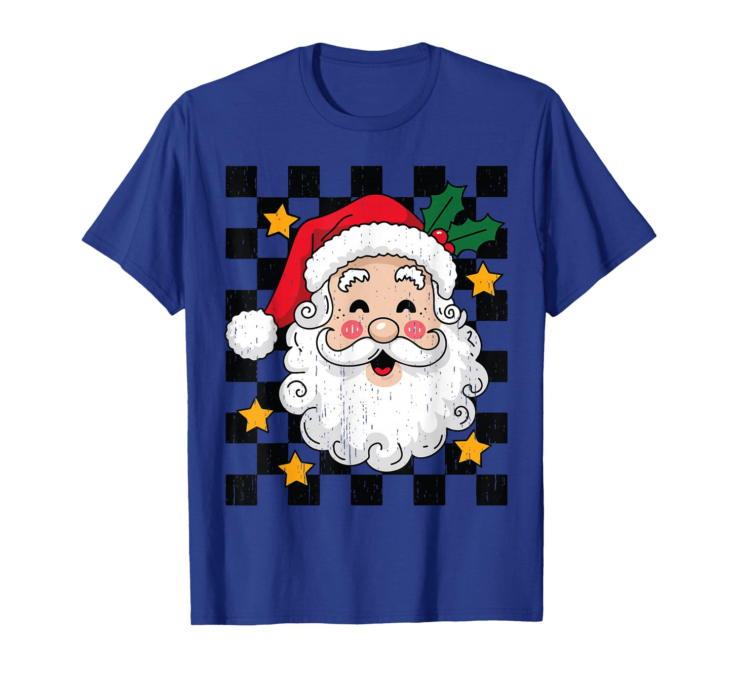 Cute Santa Claus Face Christmas Funny Old Fashioned Xmas T-Shirt