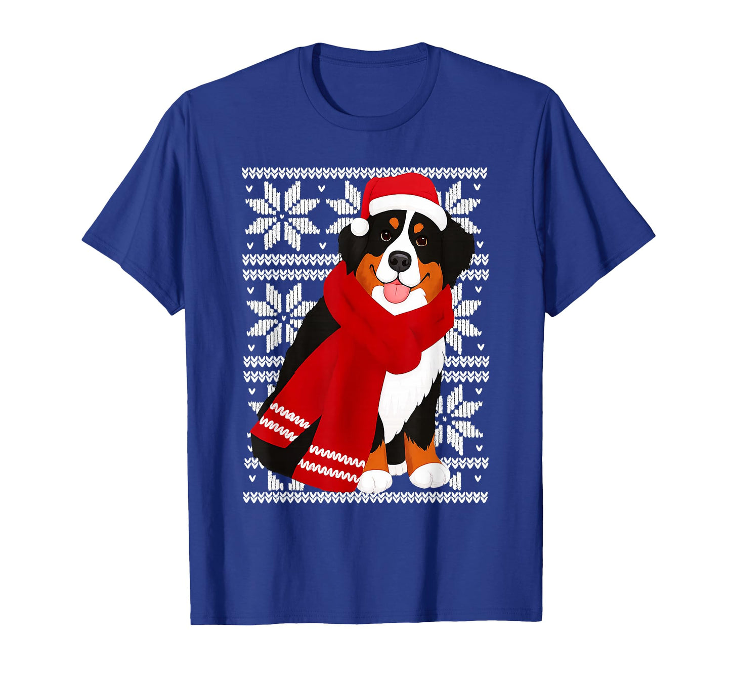 Bernese Mountain Dog Ugly Christmas Holiday Dog Lover T-Shirt
