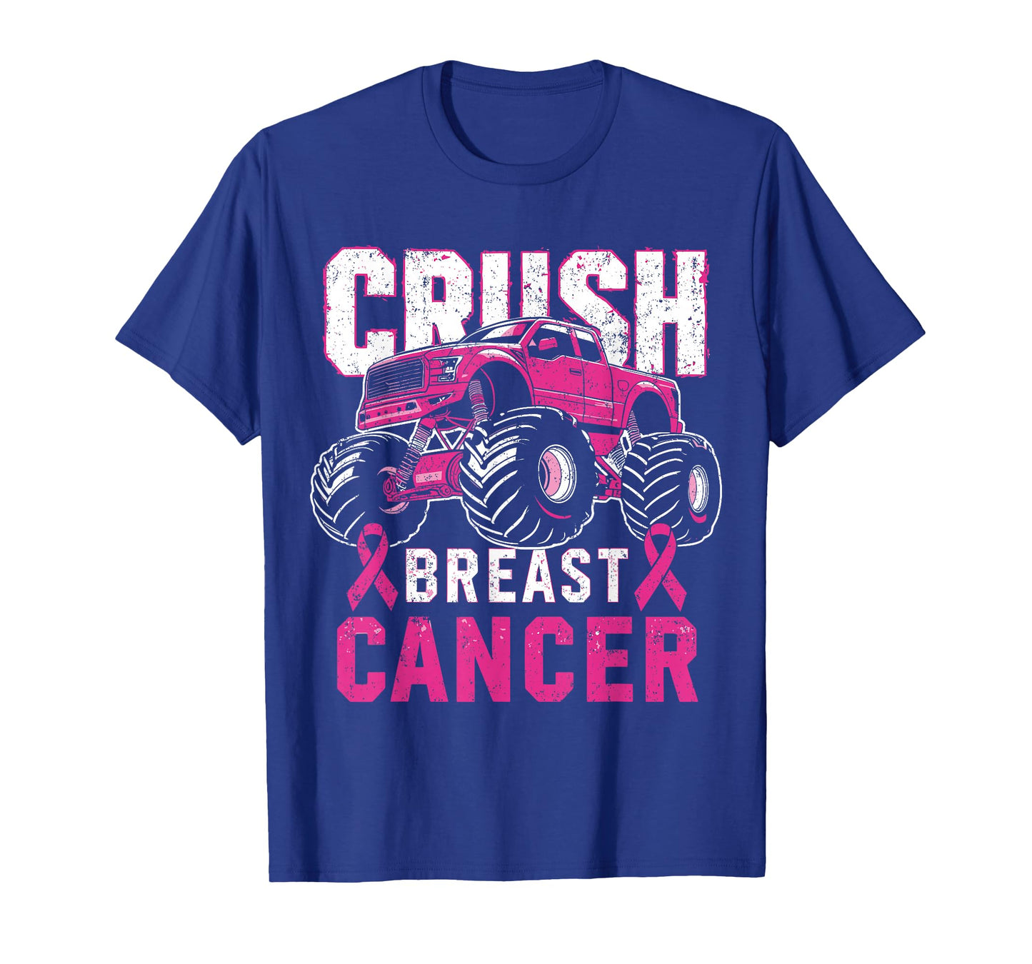 Monster Truck Pink Breast Cancer Awareness Kids Toddler Boys T-Shirt