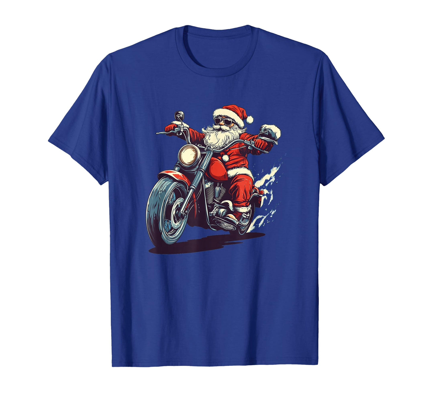 Holiday Laughter with Santa on a Motorbike T-Shirt