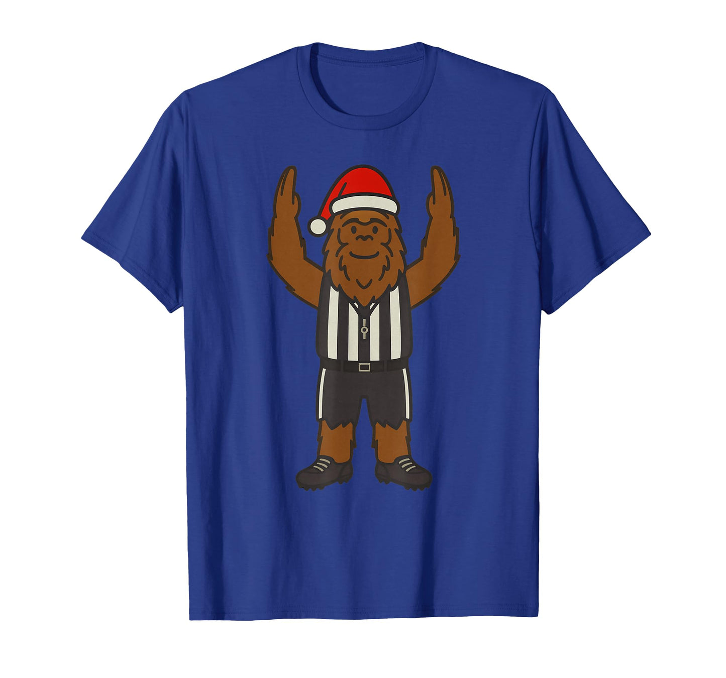 Sasquatch Referee Christmas Football Funny Xmas Holiday T-Shirt
