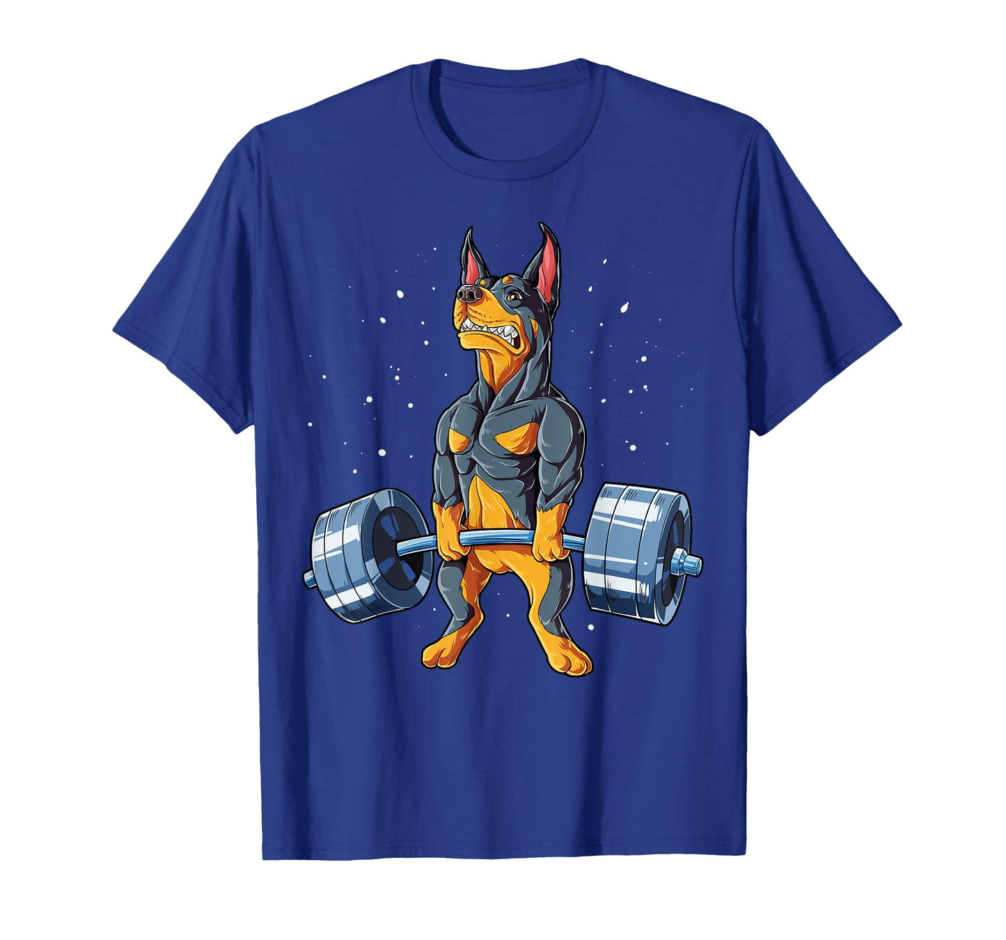 Doberman Weightlifting Funny Deadlift Men Fitness Gym Gifts T-Shirt