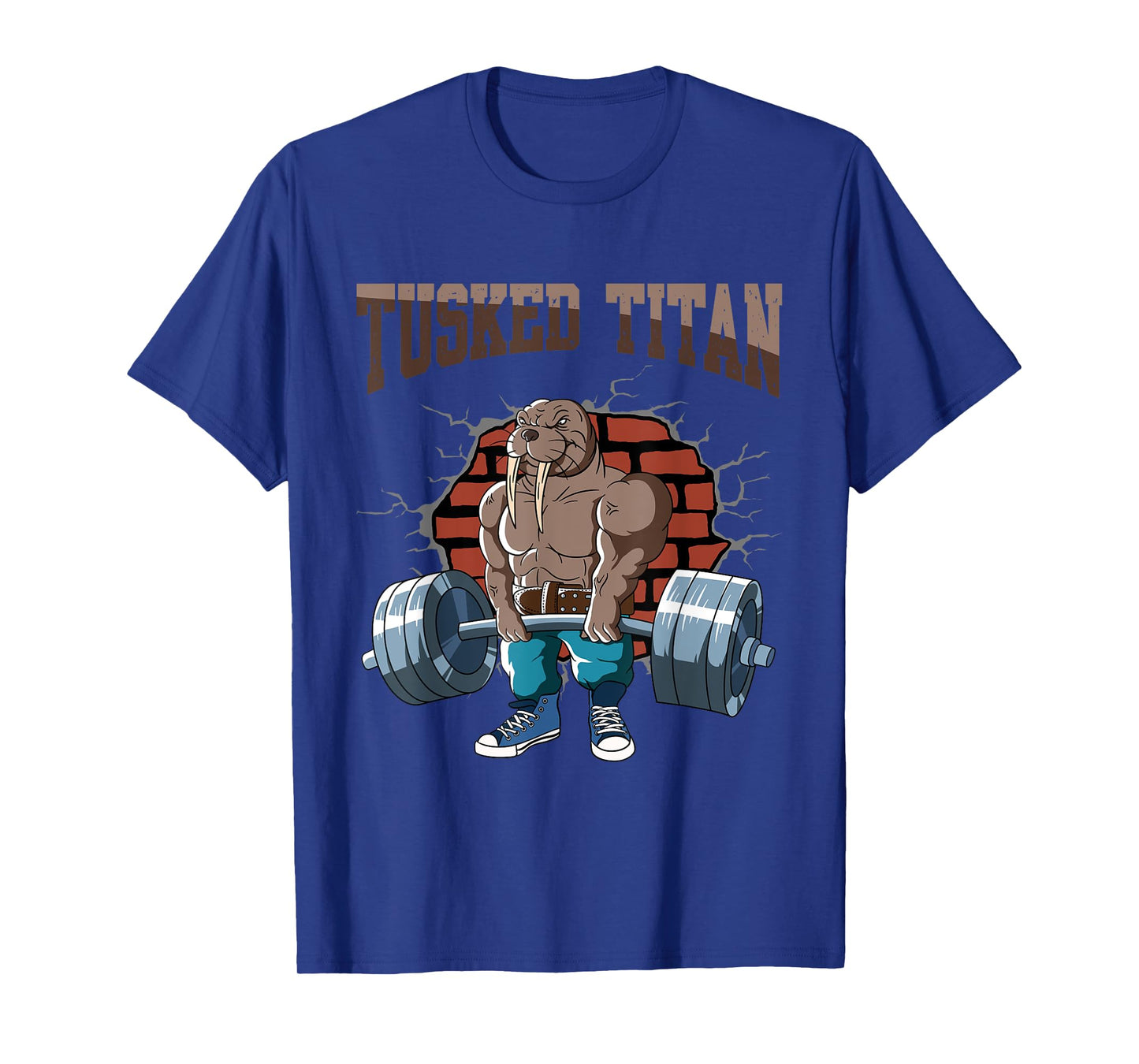 Fitness Walrus doing Deadlift Workout Training Gym T-Shirt