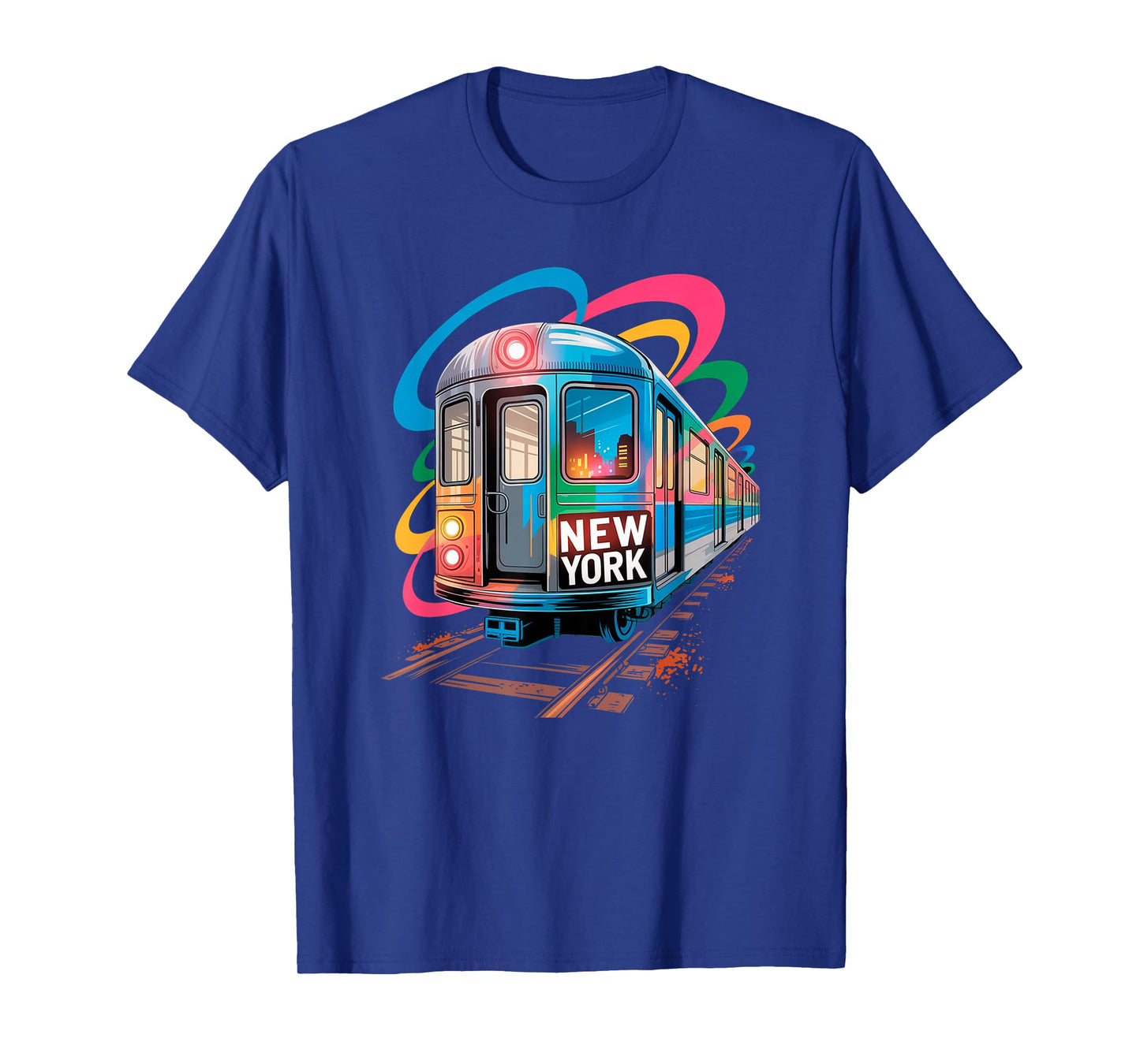 New York City Transit Bold Urban Train-Inspired Design T-Shirt