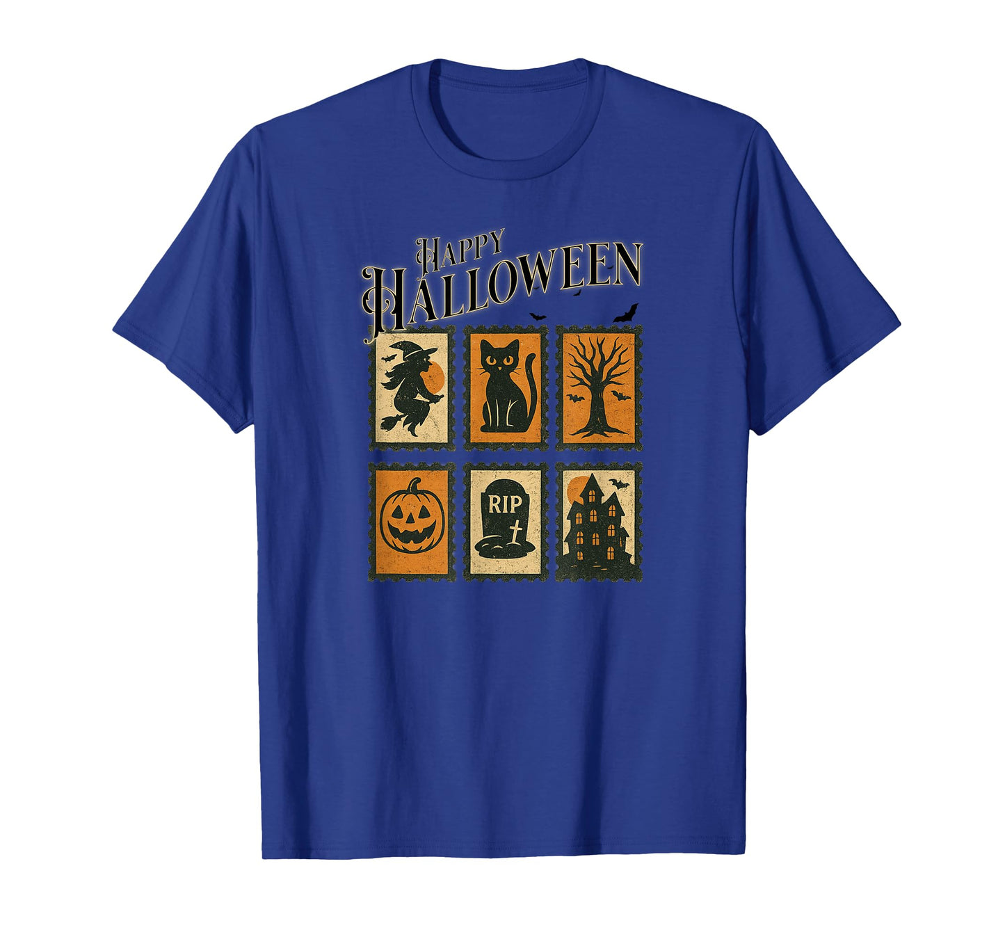 Halloween Spooky Stamp Women Men Kids T-Shirt
