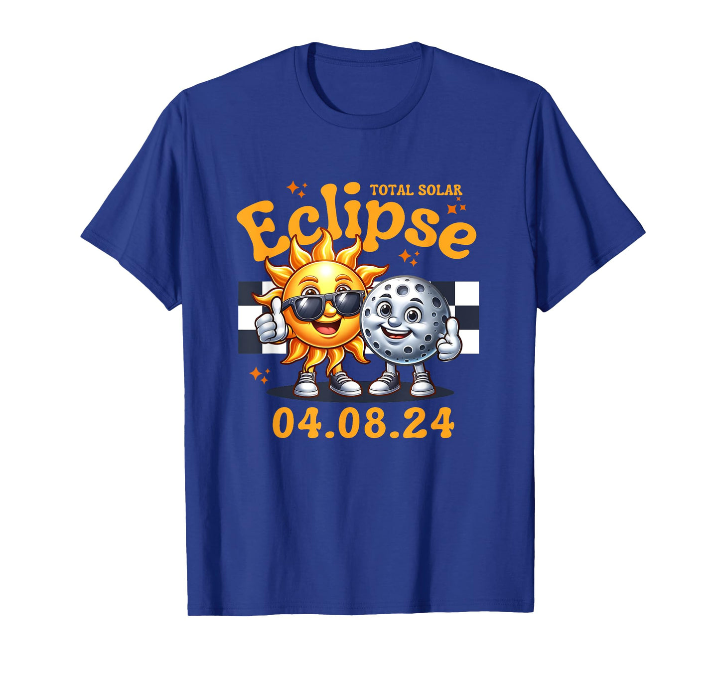 Total Solar Eclipse 04.08.24 Sun Moon Thumbs Up Funny Pals T-Shirt