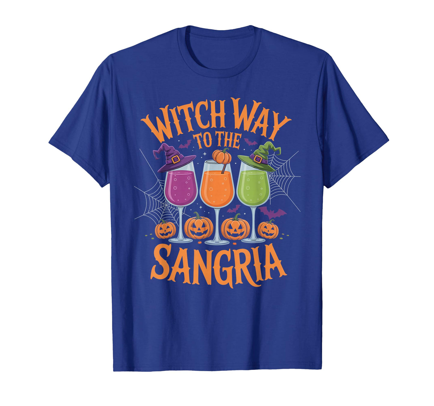 Witch Way to The Sangria Funny Halloween Wine Lover Outfit T-Shirt