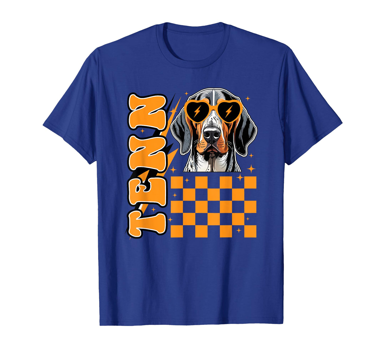 Tennessee Orange White Hound Dog Vintage, TN Orange Blooded Men Women Kids T-Shirt