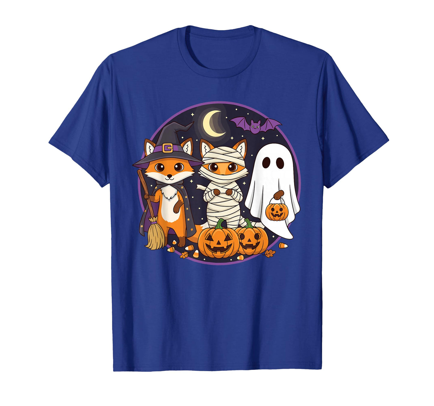 Fox Boo Pumpkin Animal Halloween Costume for Kids Boys T-Shirt