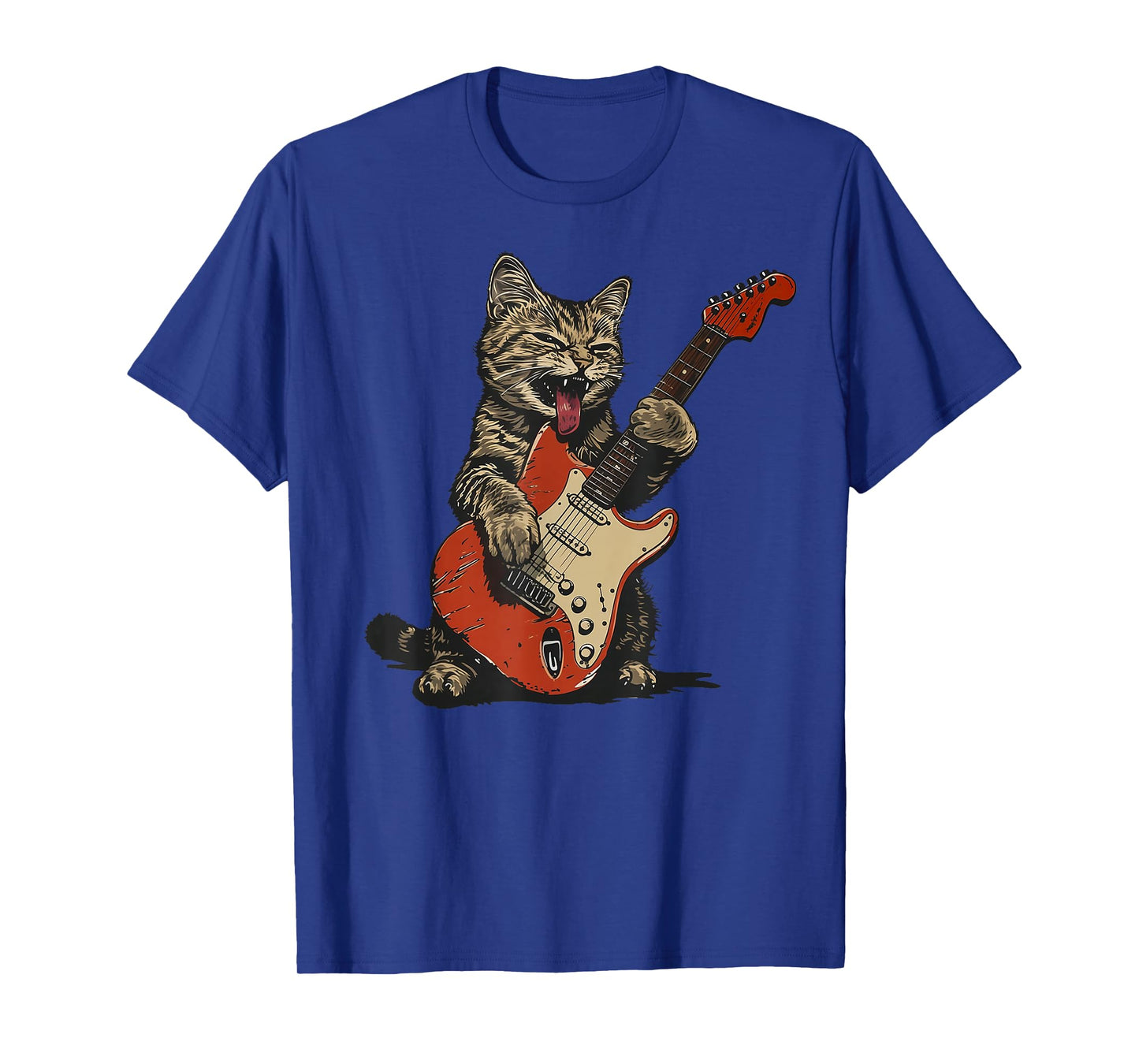 Rock and Roll Guitar Cat Vintage ROCK Guitarist Cat T-Shirt