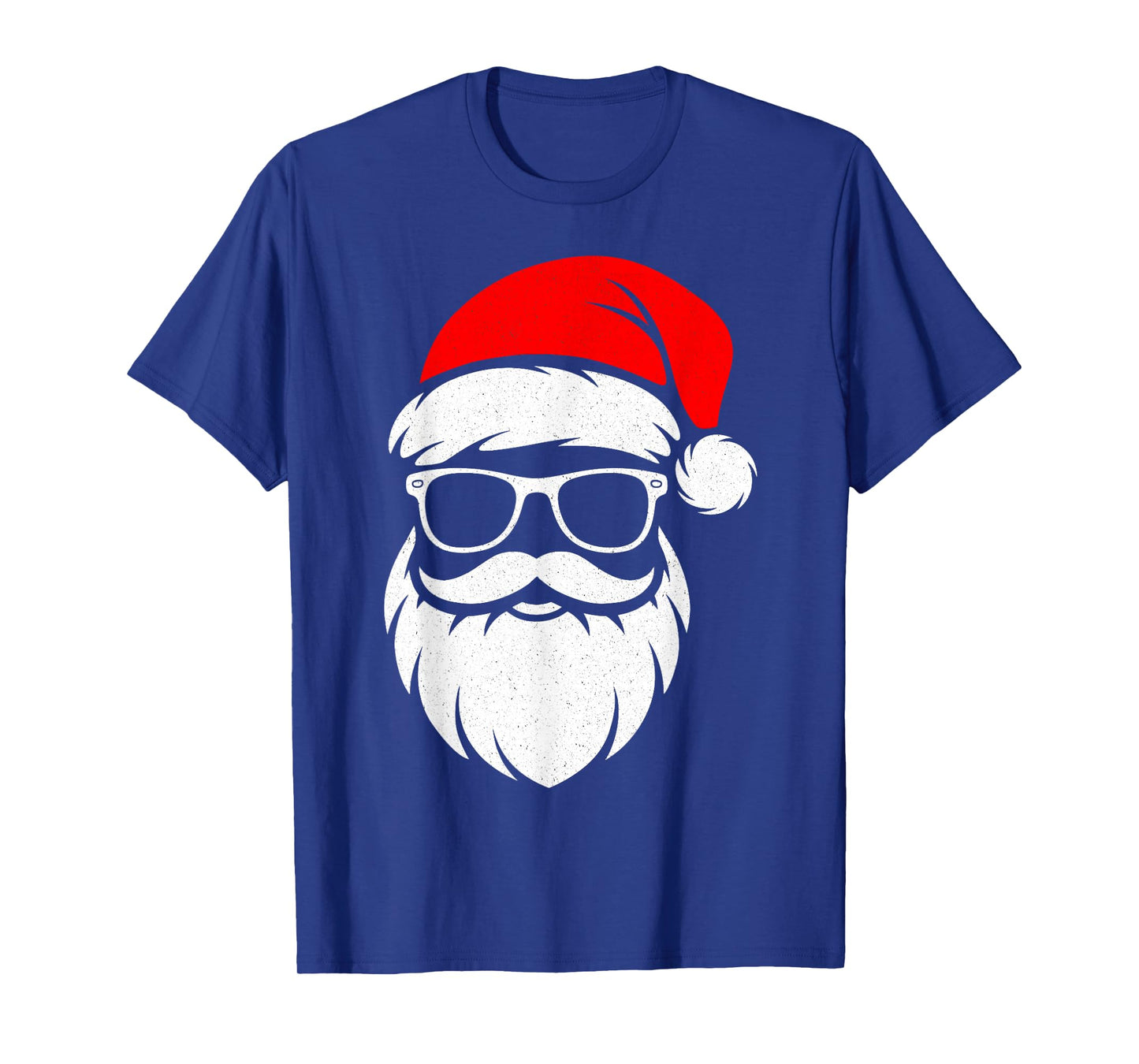 Santa Face with Sunglasses Christmas Funny Xmas Men Dad Papa T-Shirt
