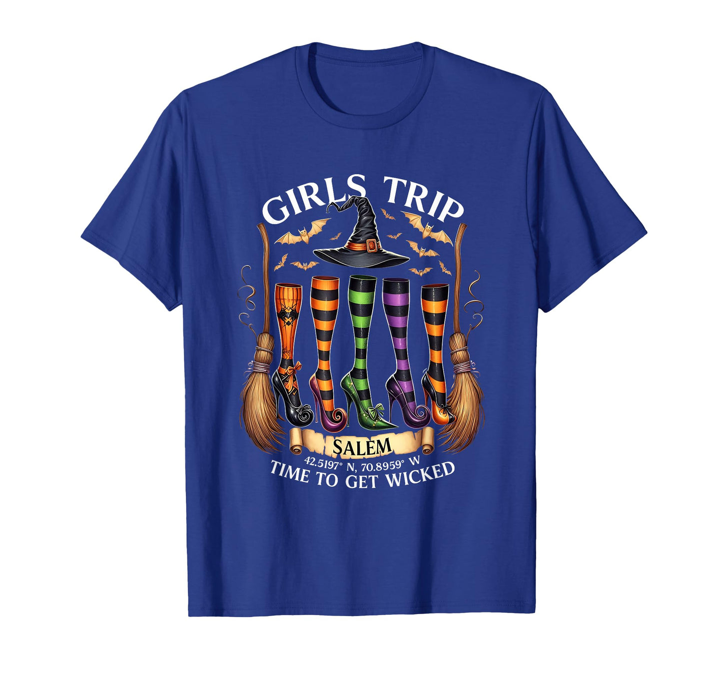 Retro Girls Trip Salem Time to Get Salem 1692 Halloween T-Shirt