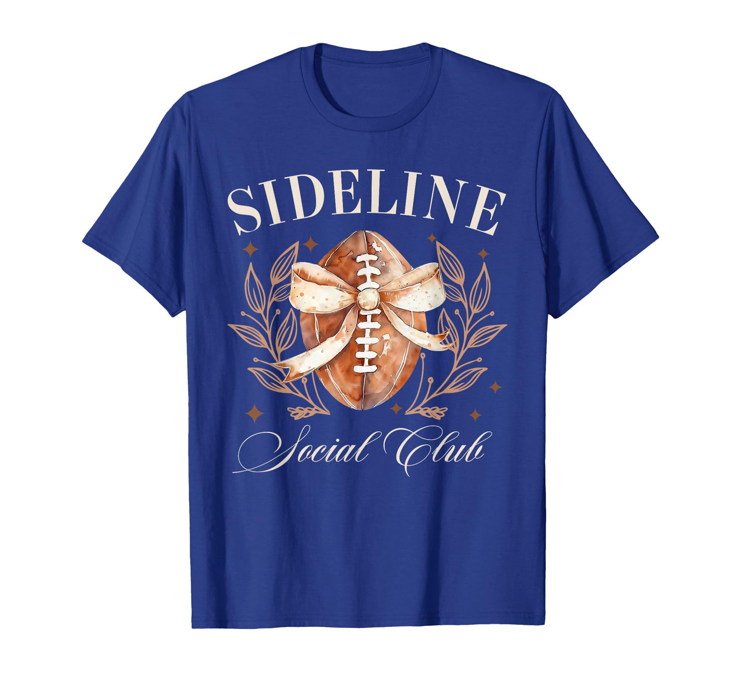 Sideline Social Club American Football Coquette Bow Game Day T-Shirt