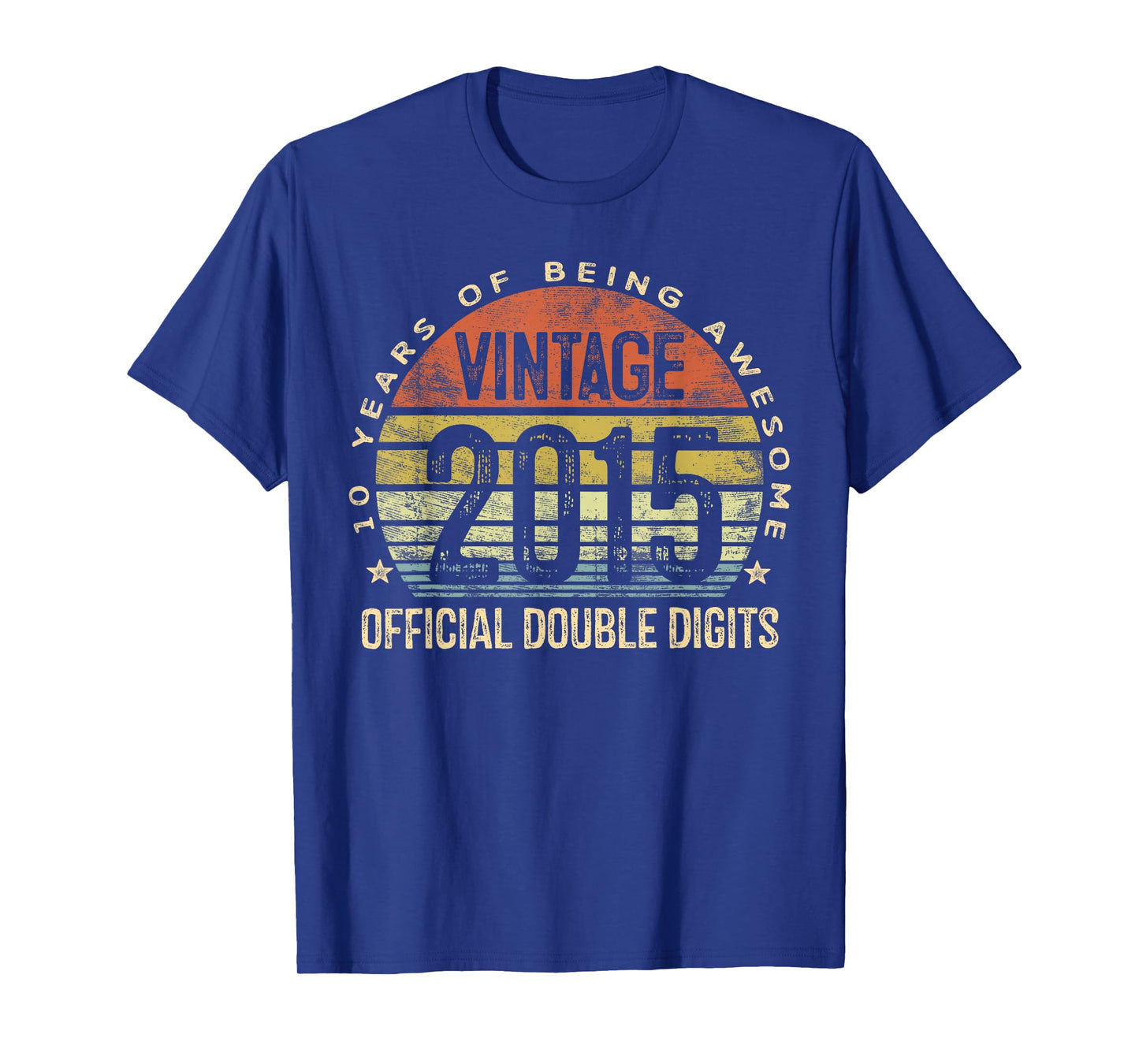 Vintage 2015 Official Double Digits 10-Yr-Old 10th Birthday T-Shirt