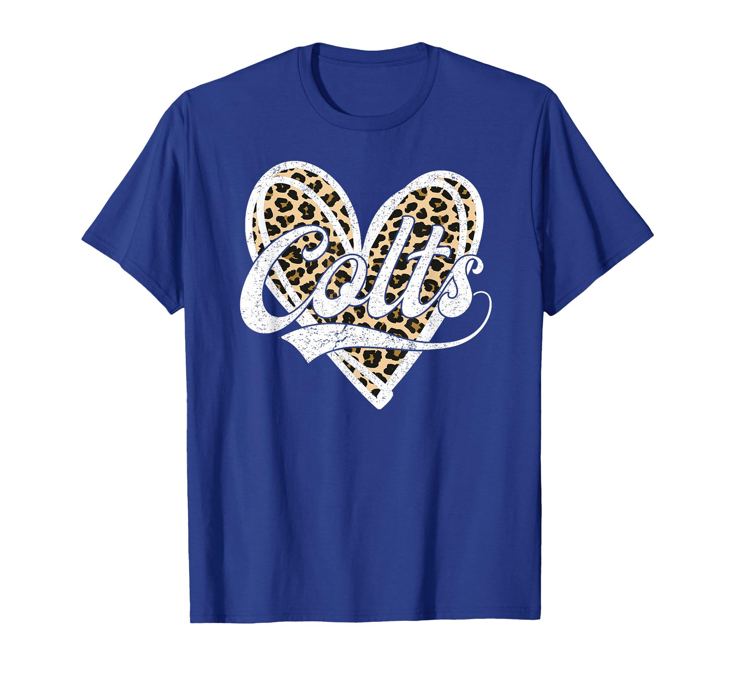 Colts Heart Leopard Name Vintage Retro Girl Men Women Kids T-Shirt