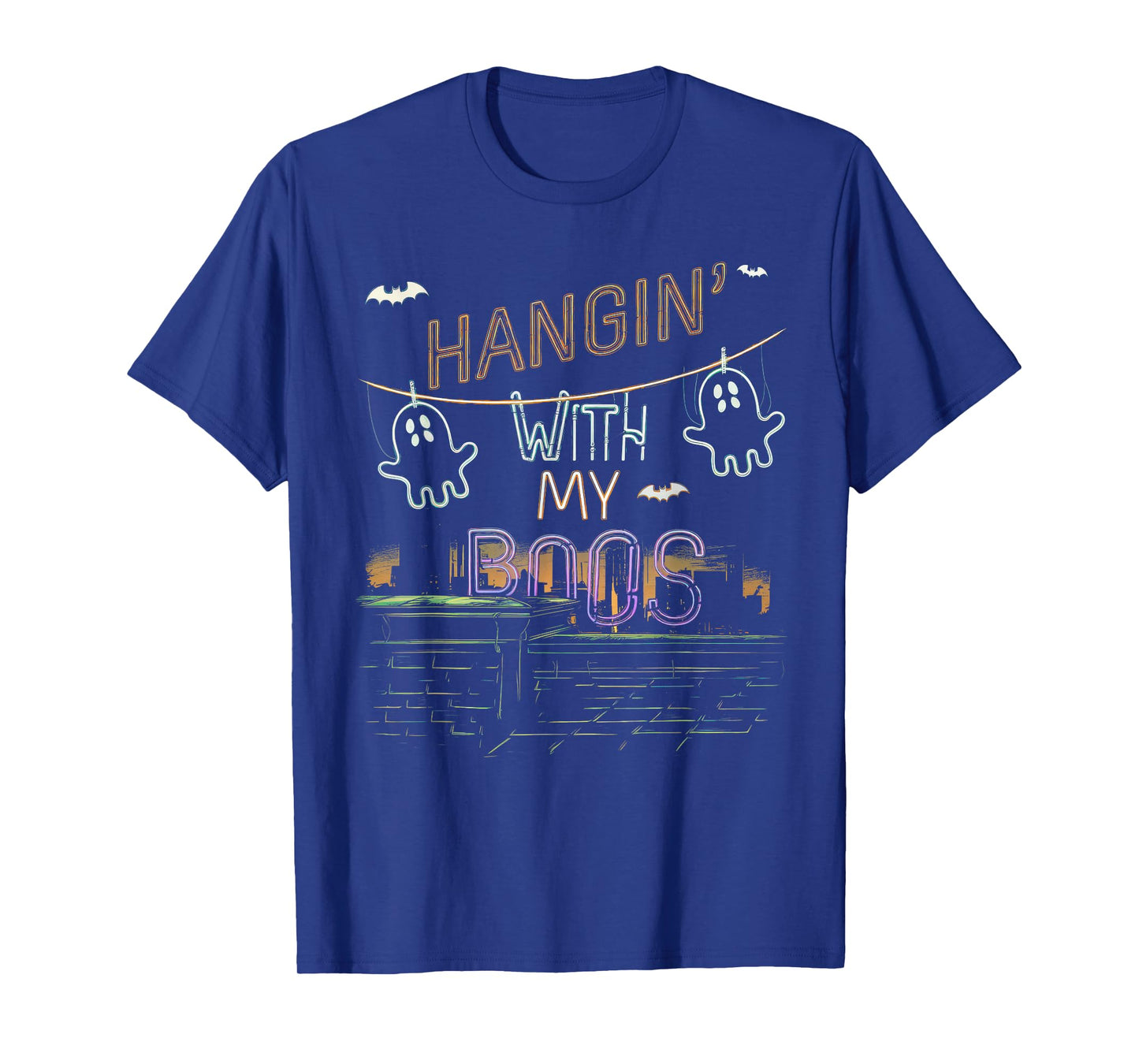 Hangin' with My Boos Tshirt Halloween Ghost Scary Witch Men T-Shirt