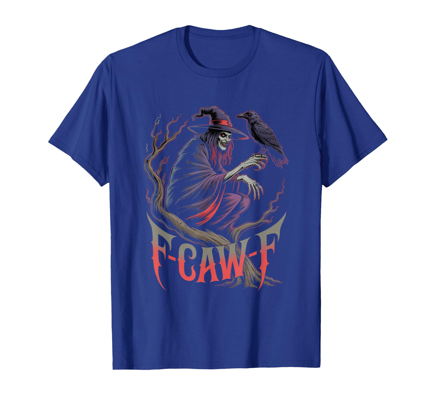 F-Caw-F Crow Funny Gothic Moon Black Bird Halloween T-Shirt