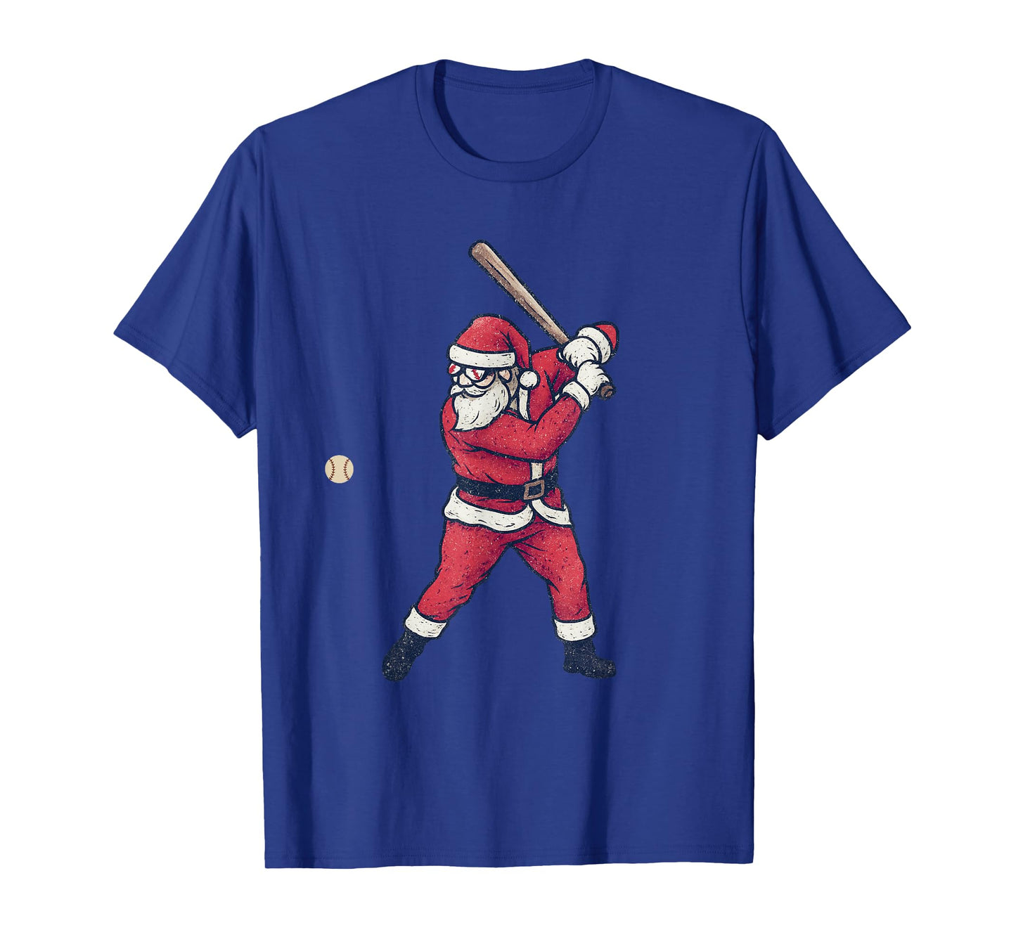Santa Claus Playing Baseball Xmas Holiday Funny Christmas T-Shirt