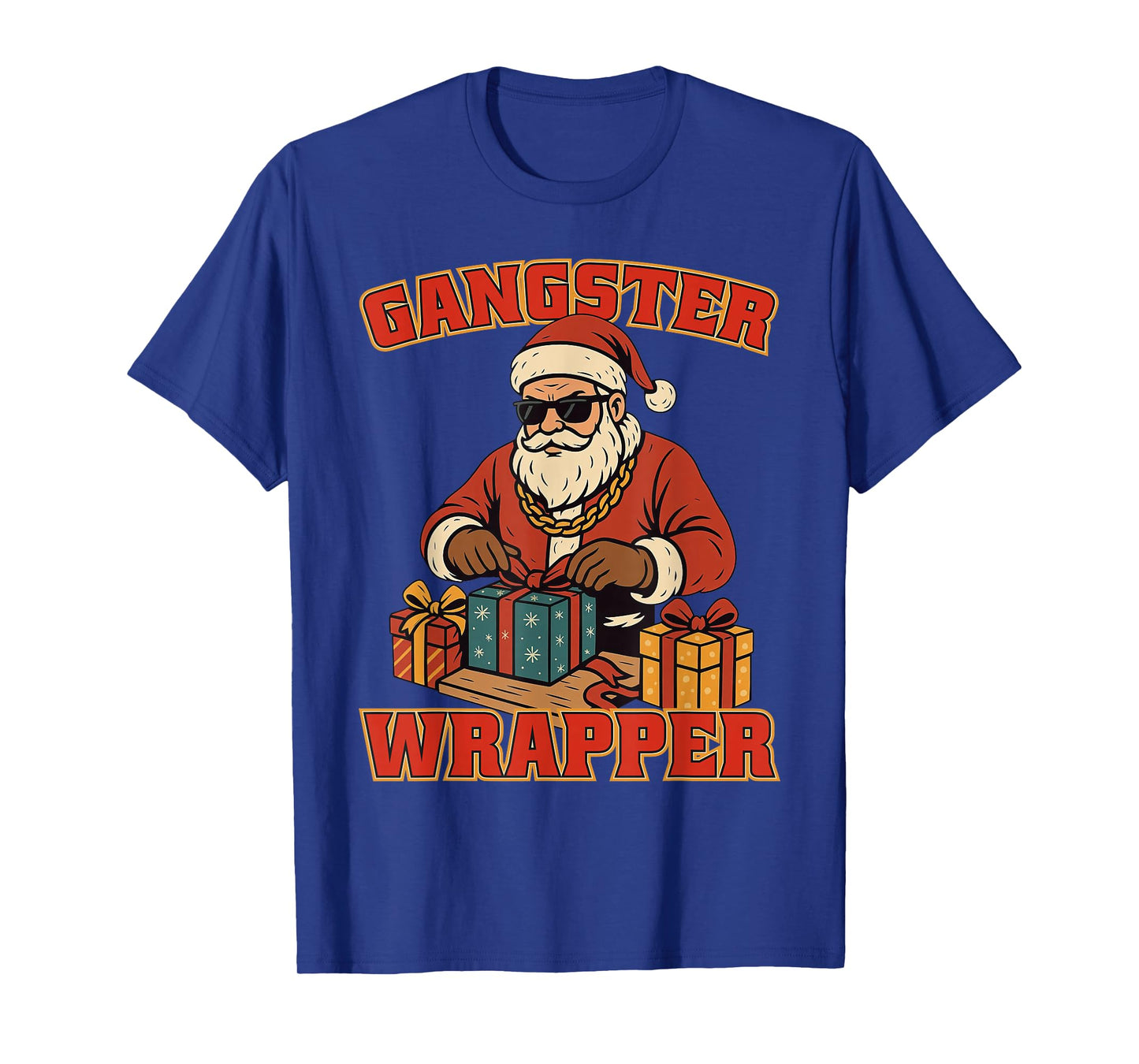 Gangster Wrapper Cool Hiphop Santa Claus Christmas T-Shirt