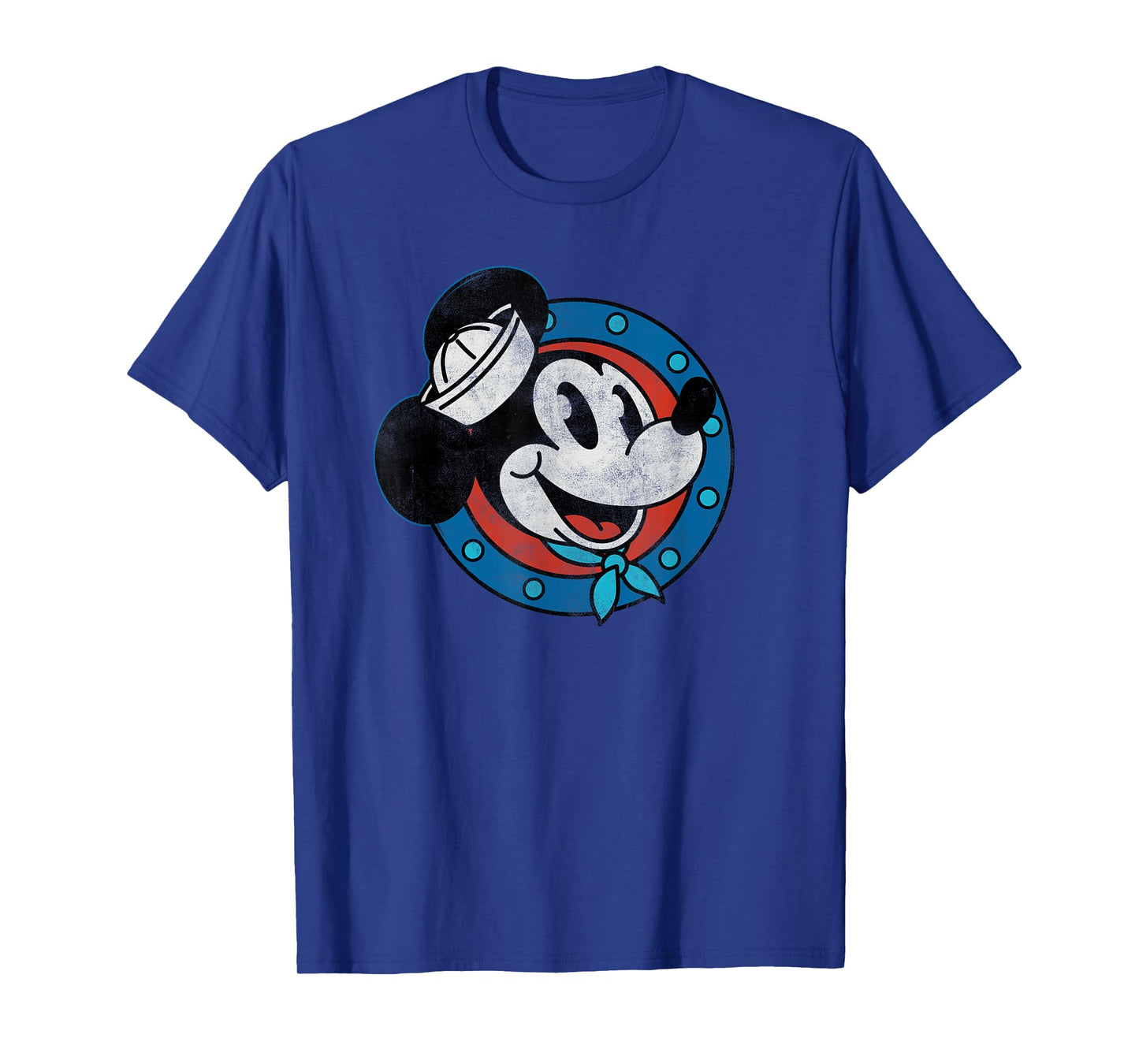 Disney Cruise Sailor Mickey Mouse Distressed Retro Vintage T-Shirt