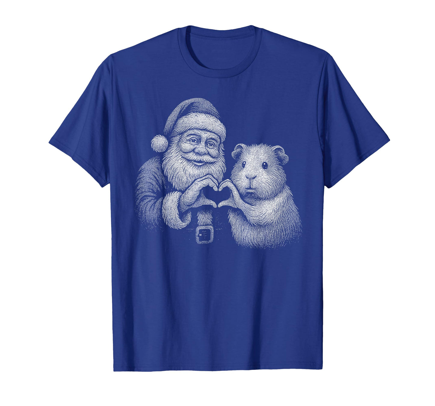 Guinea Pig Santa Claus Heart Shape Christmas Pet Lover T-Shirt