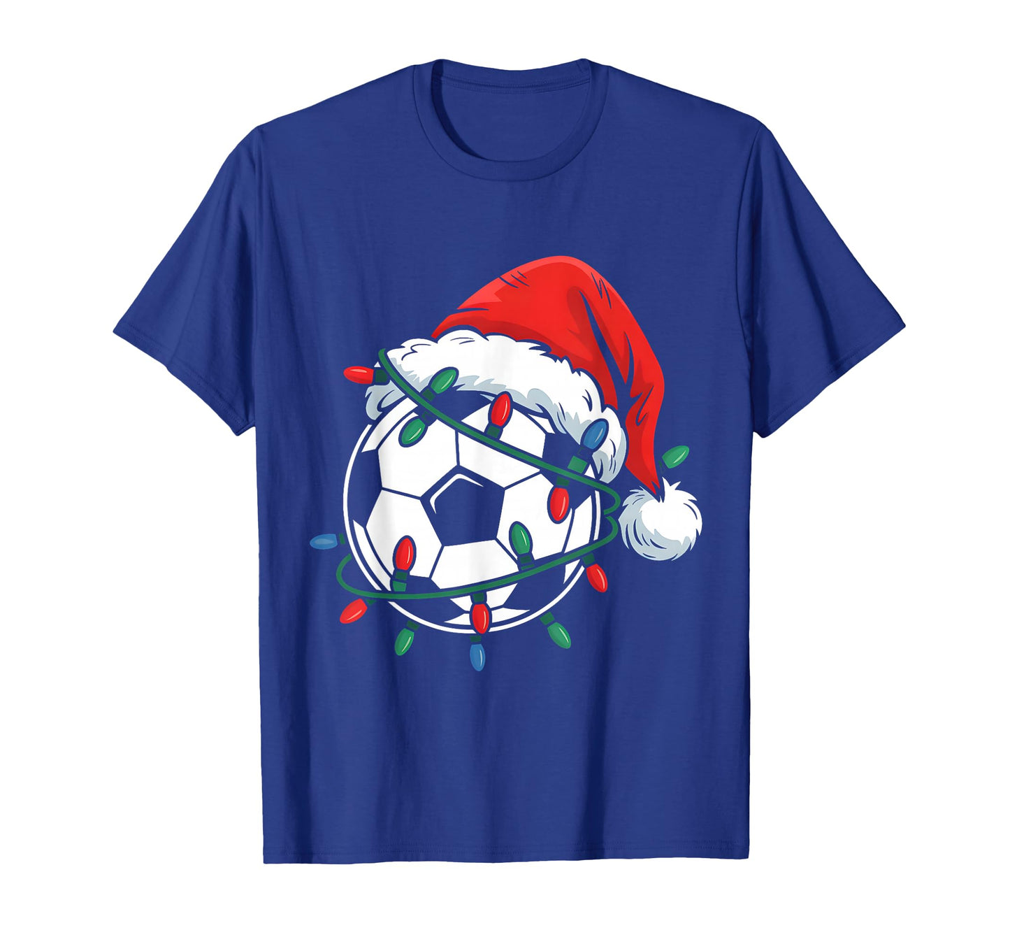 Soccer Ball Santa Hat Xmas Funny Christmas Soccer Lover T-Shirt
