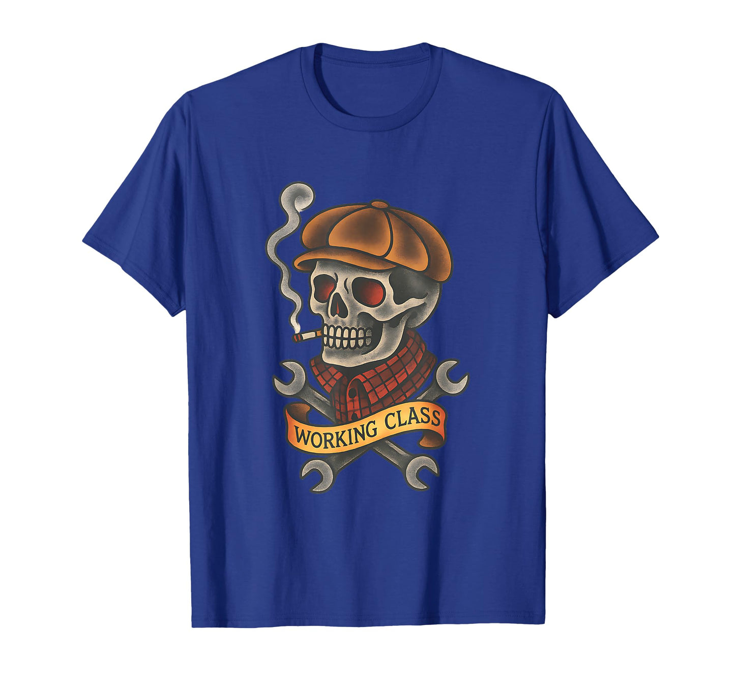 Working Class Skull Blue Collar Traditional Tattoo Flash T-Shirt