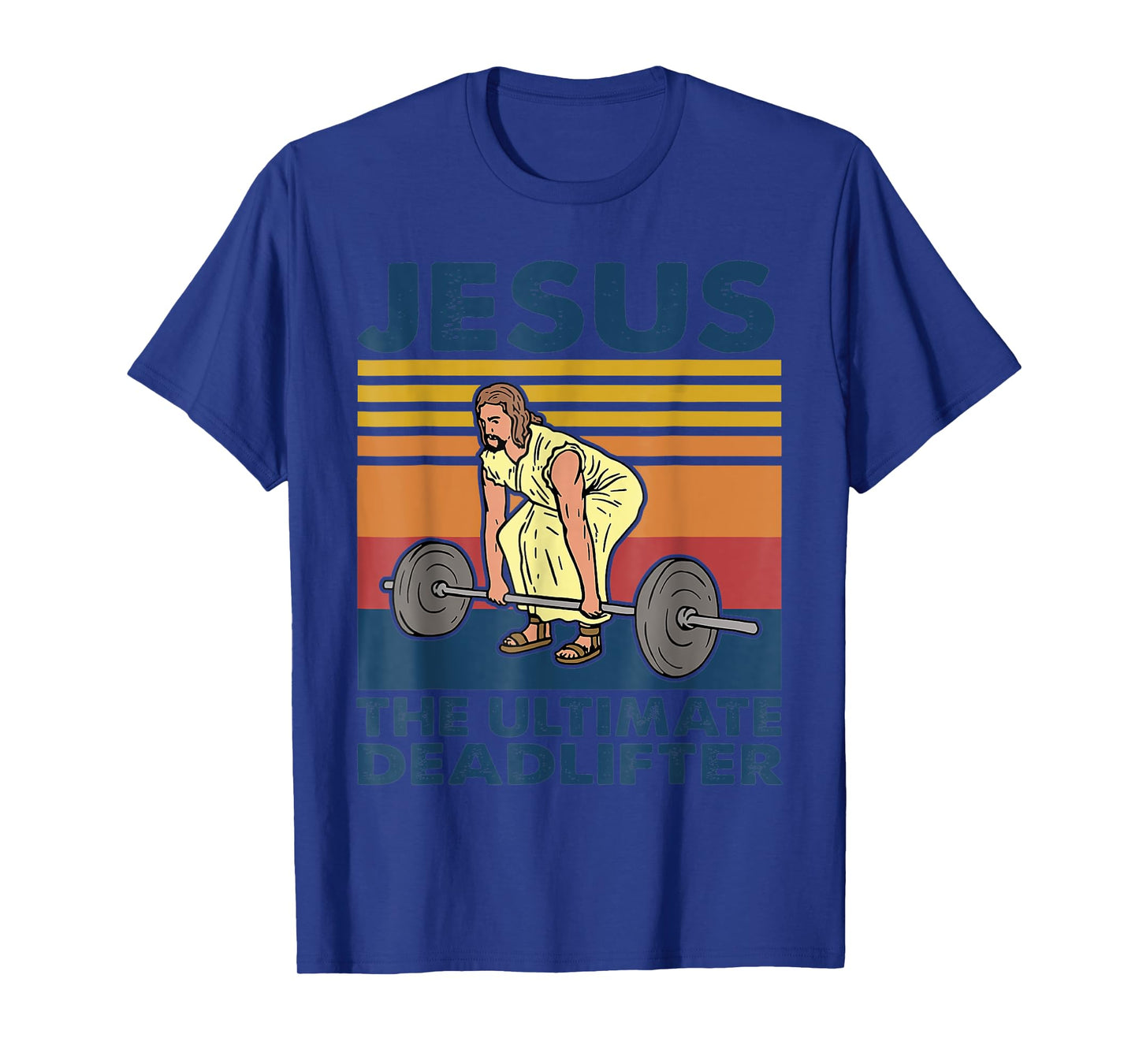 Jesus The Ultimate Deadlifter Funny Vintage Gym Christian T-Shirt