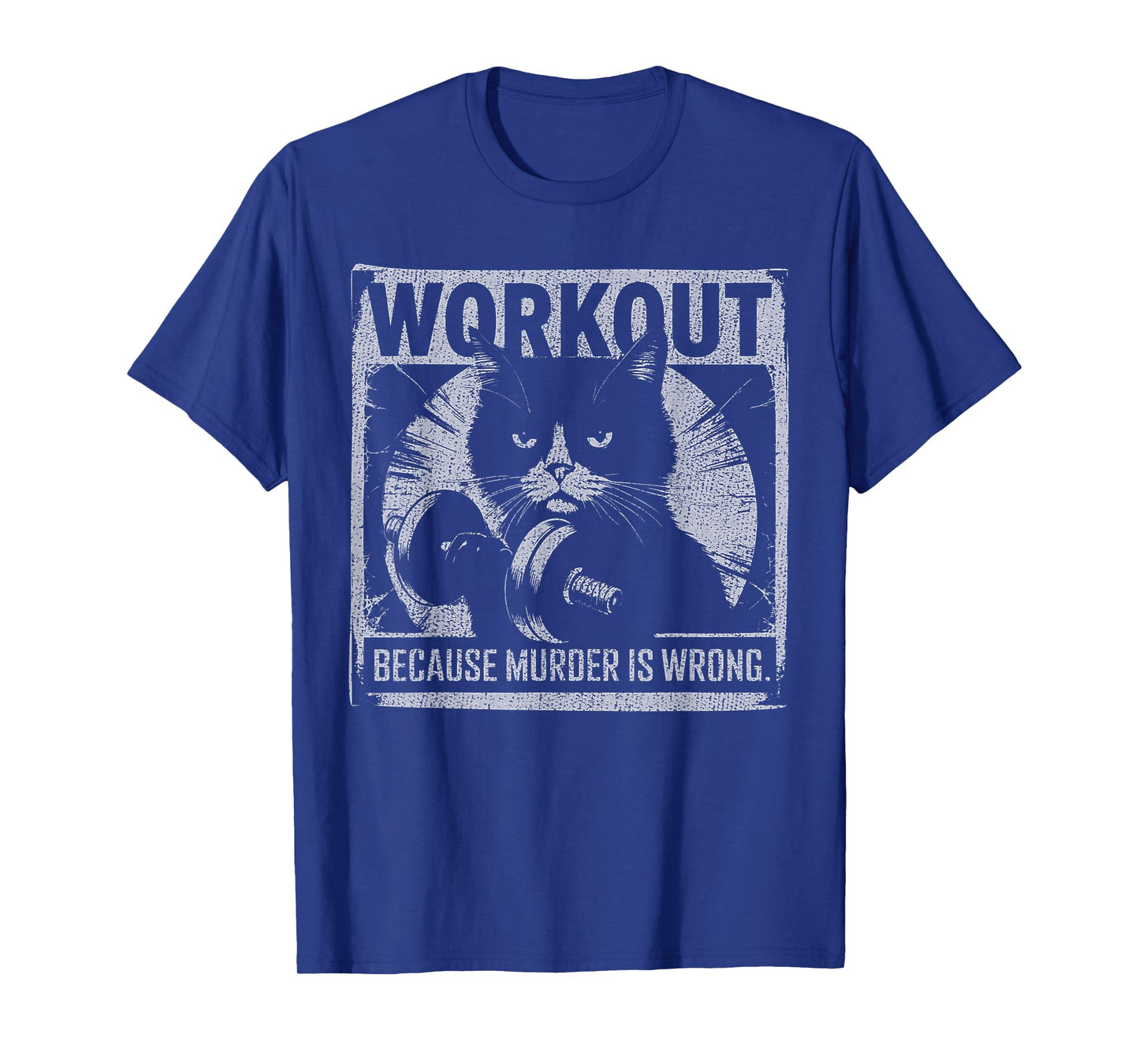 Funny Gym Parody Graphic For Cat Lovers, Ironic Workout Meme T-Shirt for Men Women