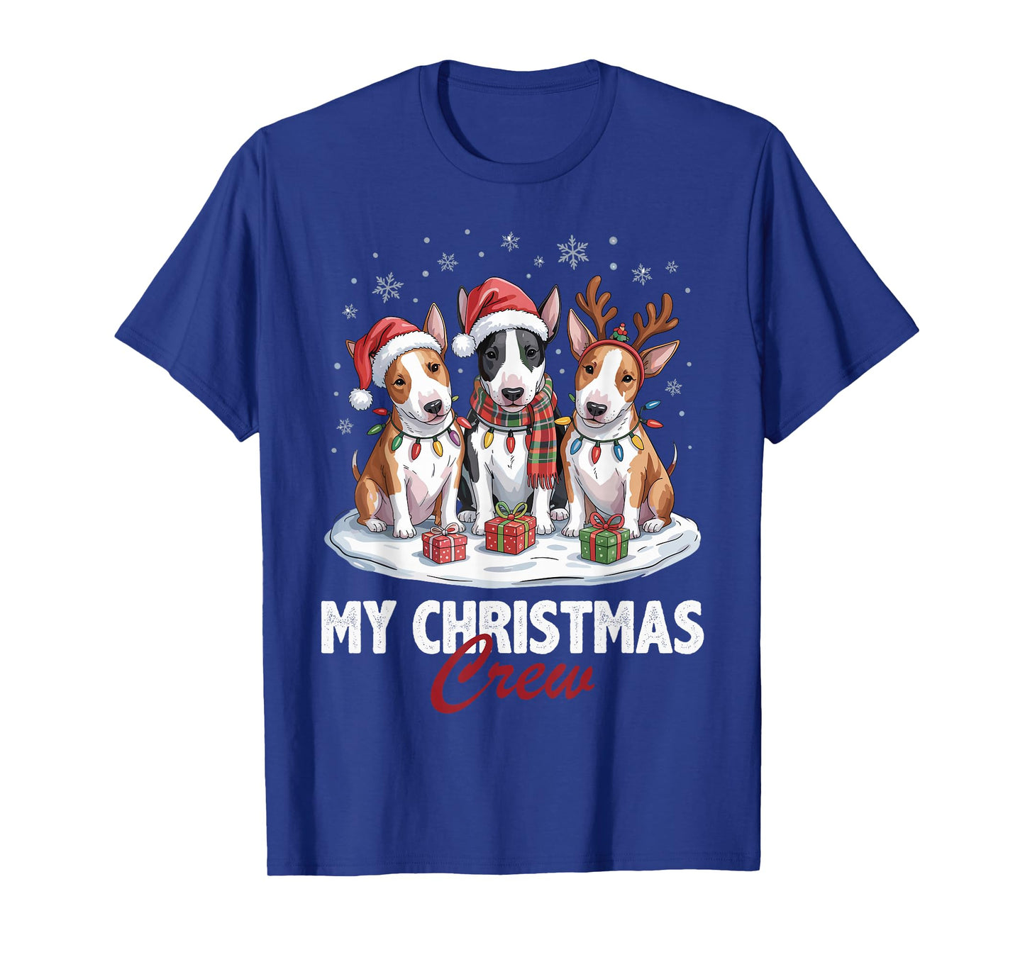 Bull Terrier Christmas Crew Funny Dog Lovers Holiday Pajama T-Shirt