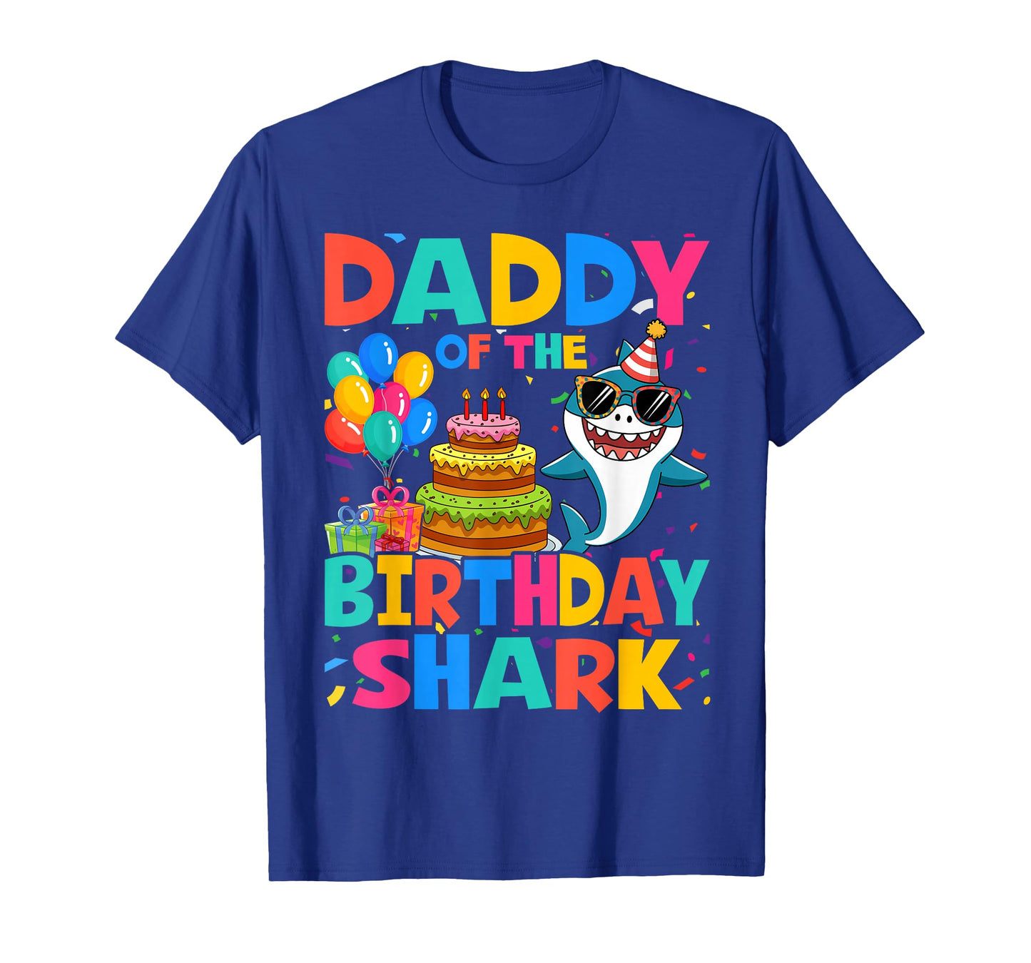 Daddy of the Shark Birthday Dad Matching Family T-Shirt