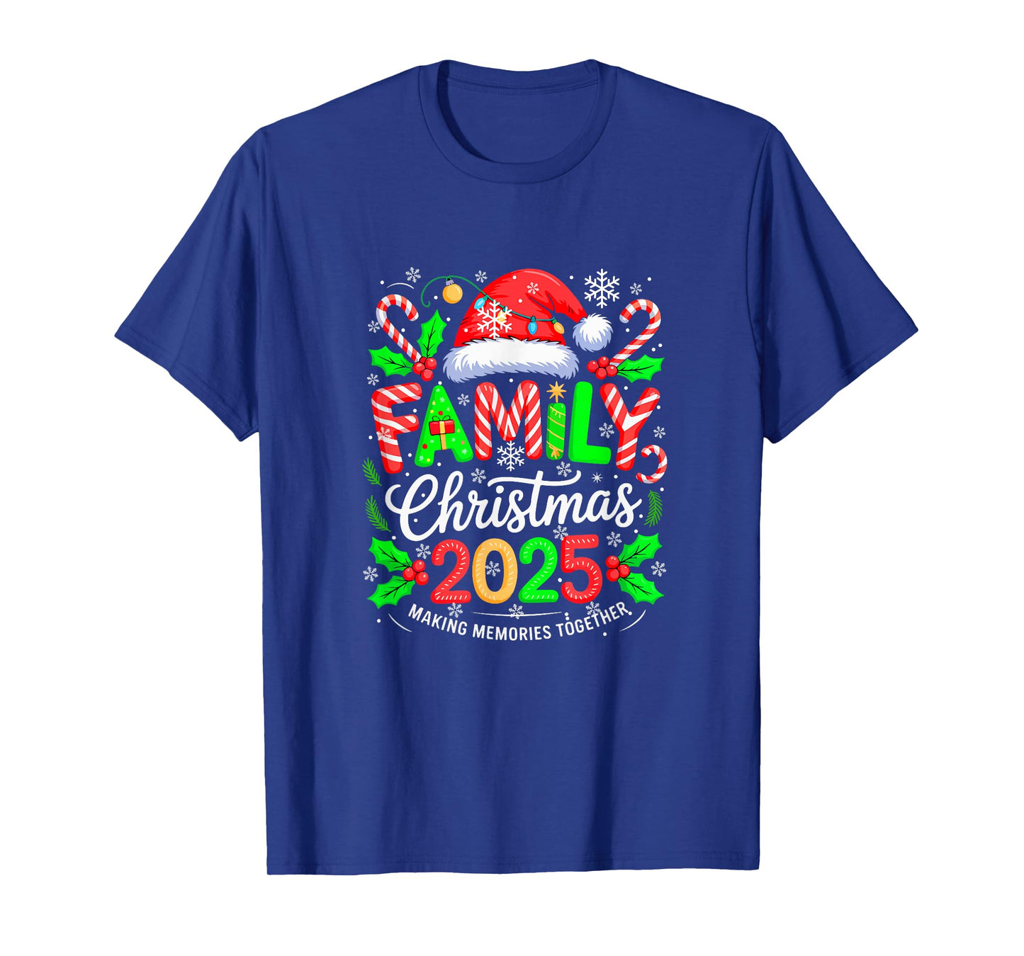 Family Christmas 2025 Colorful Costume Santa Lover Family T-Shirt