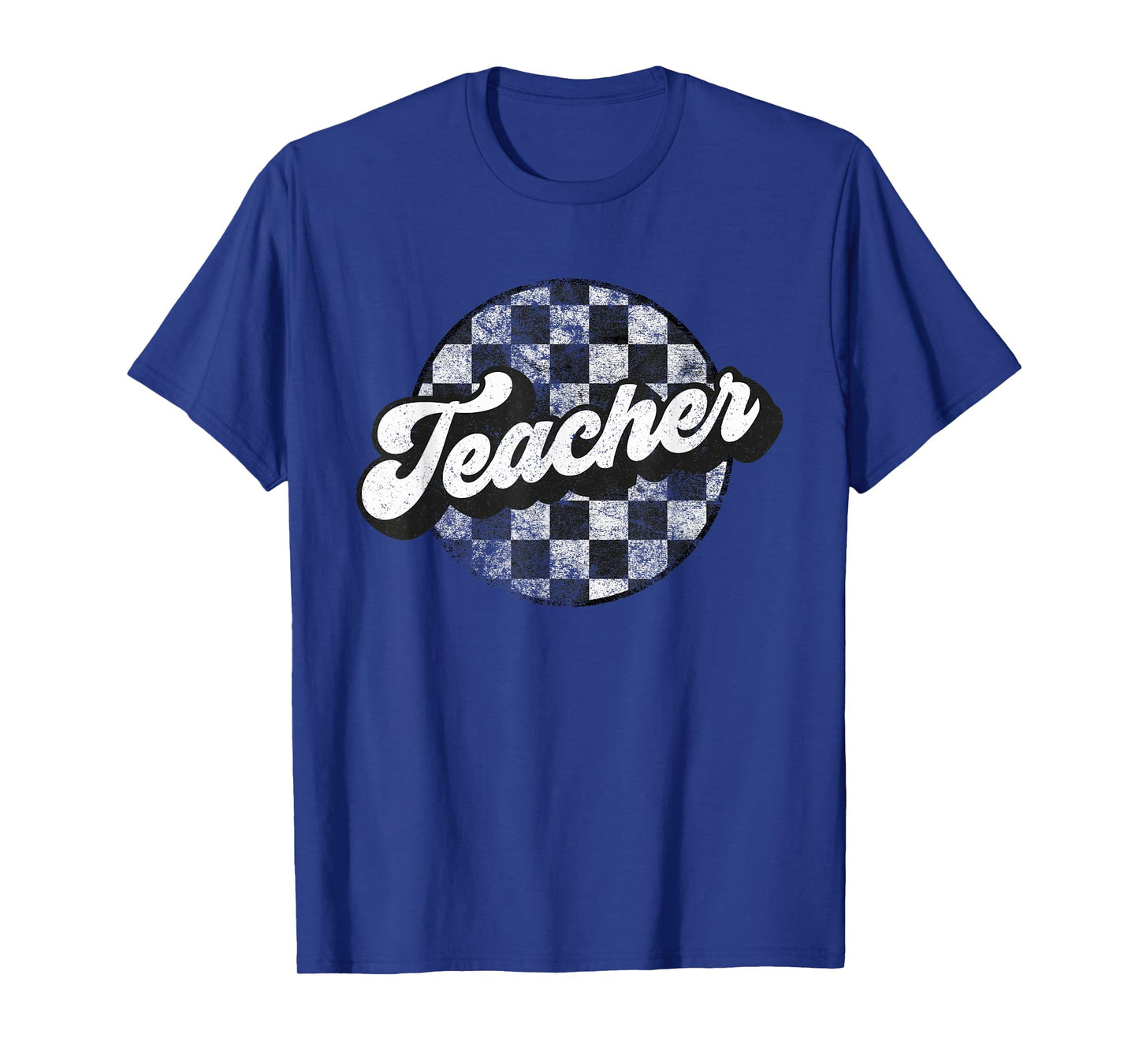 Teacher Appreciation Checkered Funny Retro Matching Vintage T-Shirt