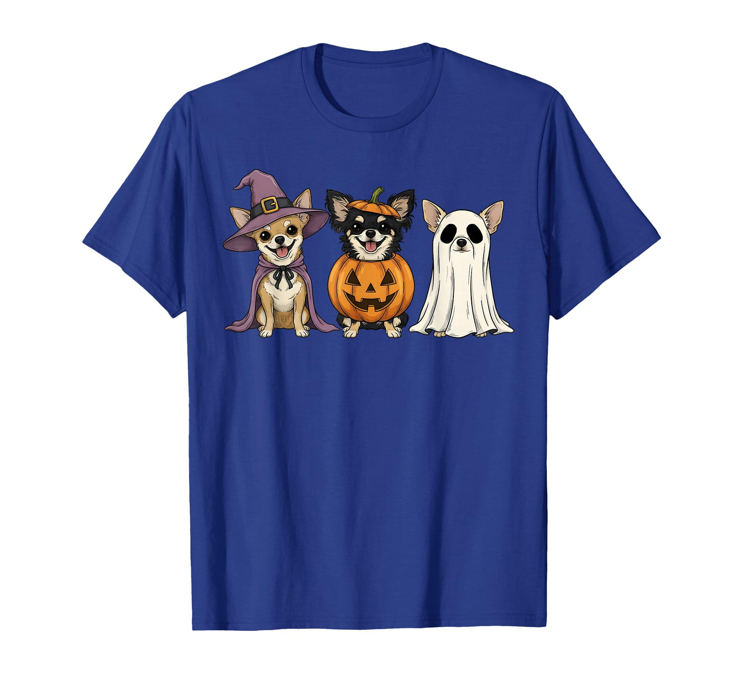 Spooky Ghost Chihuahua Pumpkin Halloween Dog Lover T-Shirt